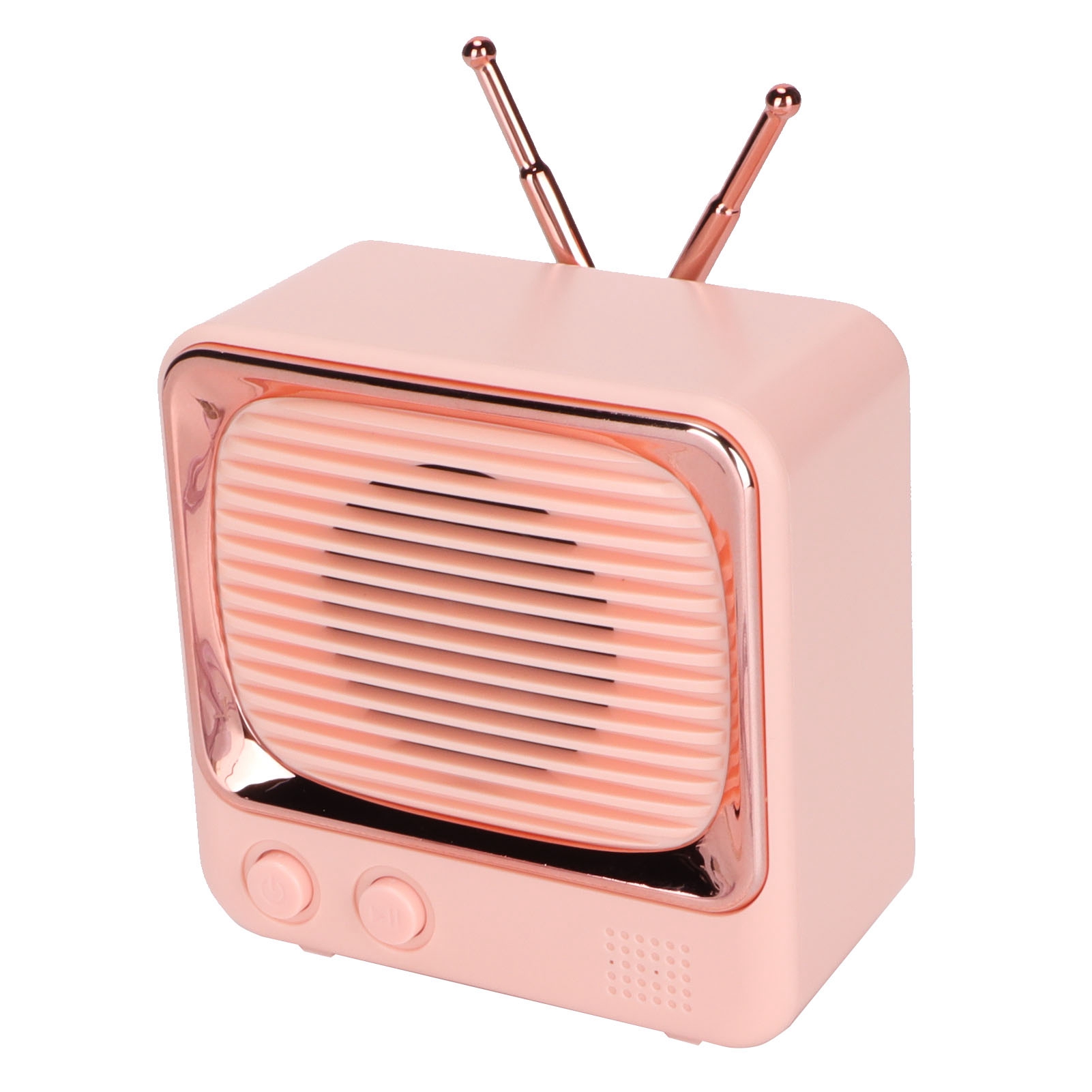 Leichter Und Tragbarer Kabelloser Bluetooth-lautsprecher In Tv-form, Klassisches Design, Pink