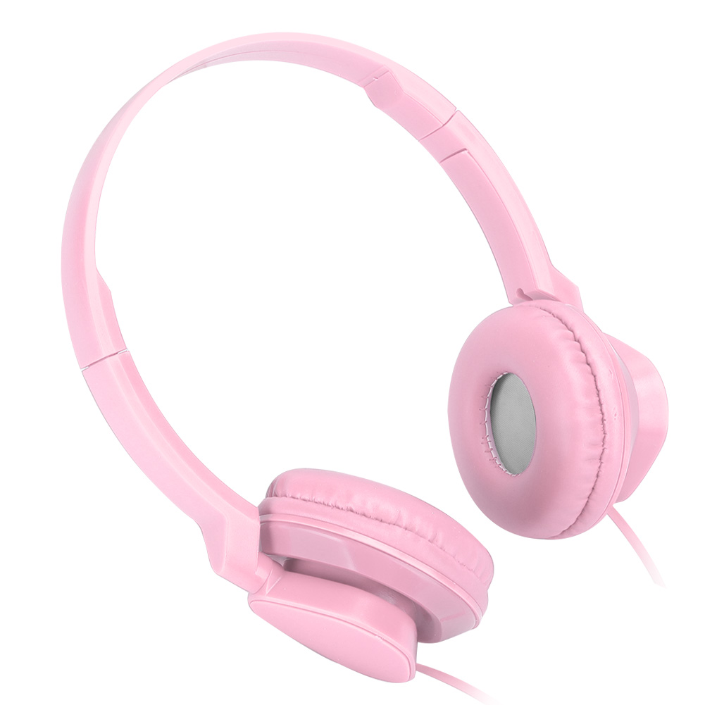 Kabelgebundener Stereo-over-ear-kopfhörer Mit Integriertem Mikrofon Und Fm-radio Für Spiele Und Musik (rosa)