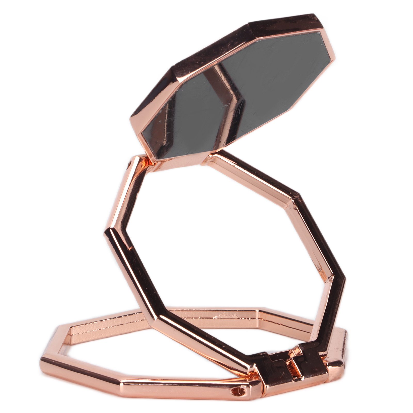 Ringförmiger Handyhalter, Drehbar, Faltbar Und Magnetisch, Mit Integriertem Ständer, Farbe Roségold.