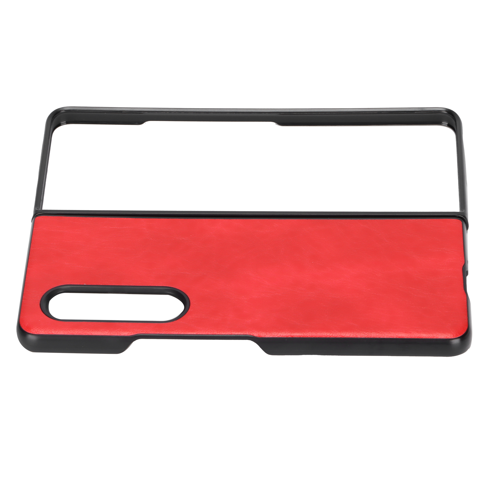 Stoßfeste Schutzhülle Aus Leder Für Das Samsung Galaxy Z Fold 3 Smartphone (rot)