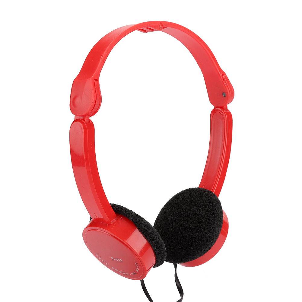 Faltbares Kabelgebundenes Stereo-headset Für Kinder Mit Mikrofon, Kompatibel Mit Smartphones Und Tablets (rot)