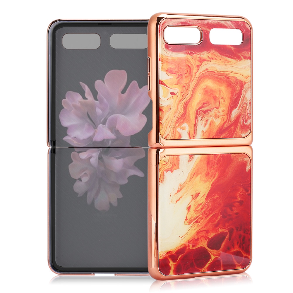 Schutzhülle Aus Gehärtetem Glas Für Mobiltelefone, Schutzhülle Für Die Rückseite Des Galaxy Z Flip, Rot