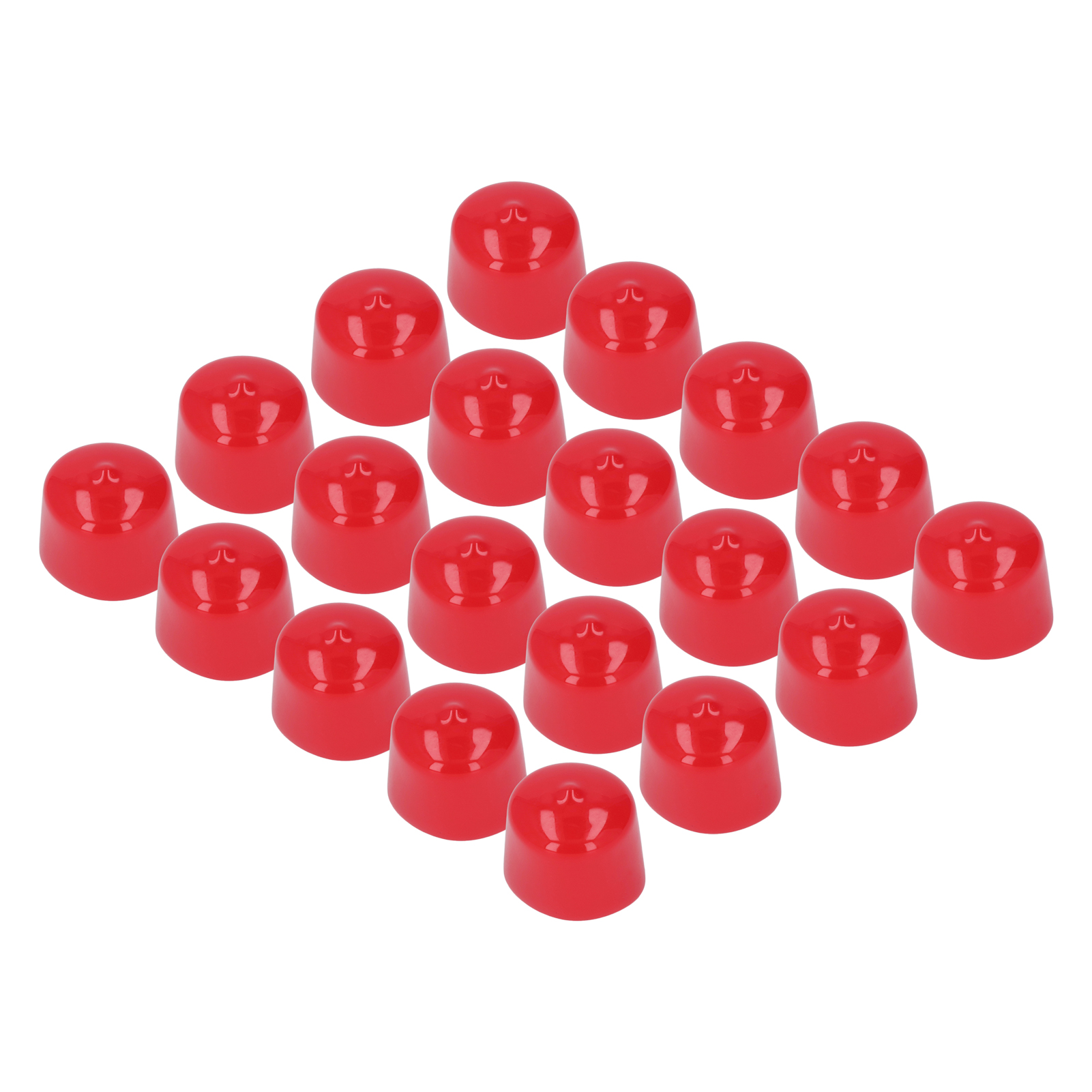 Packung Mit 20 Roten Pvc-schutzkappen, Korrosionsbeständig, Elastisch Und Flammhemmend, Leicht, Mit 40-mm-gewinde