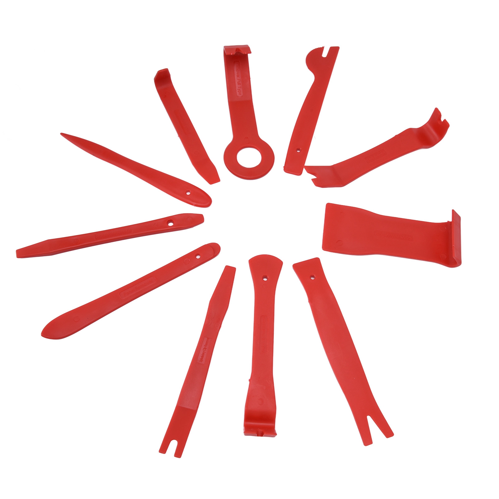 Ausbauset Für Fahrzeugverkleidungen (11-teilig) Aus Fiberglas Und Nylon, Autoradio-reparaturset, Werkzeug Für Den Einbau Und Ausbau Von Audioanlagen (rot)