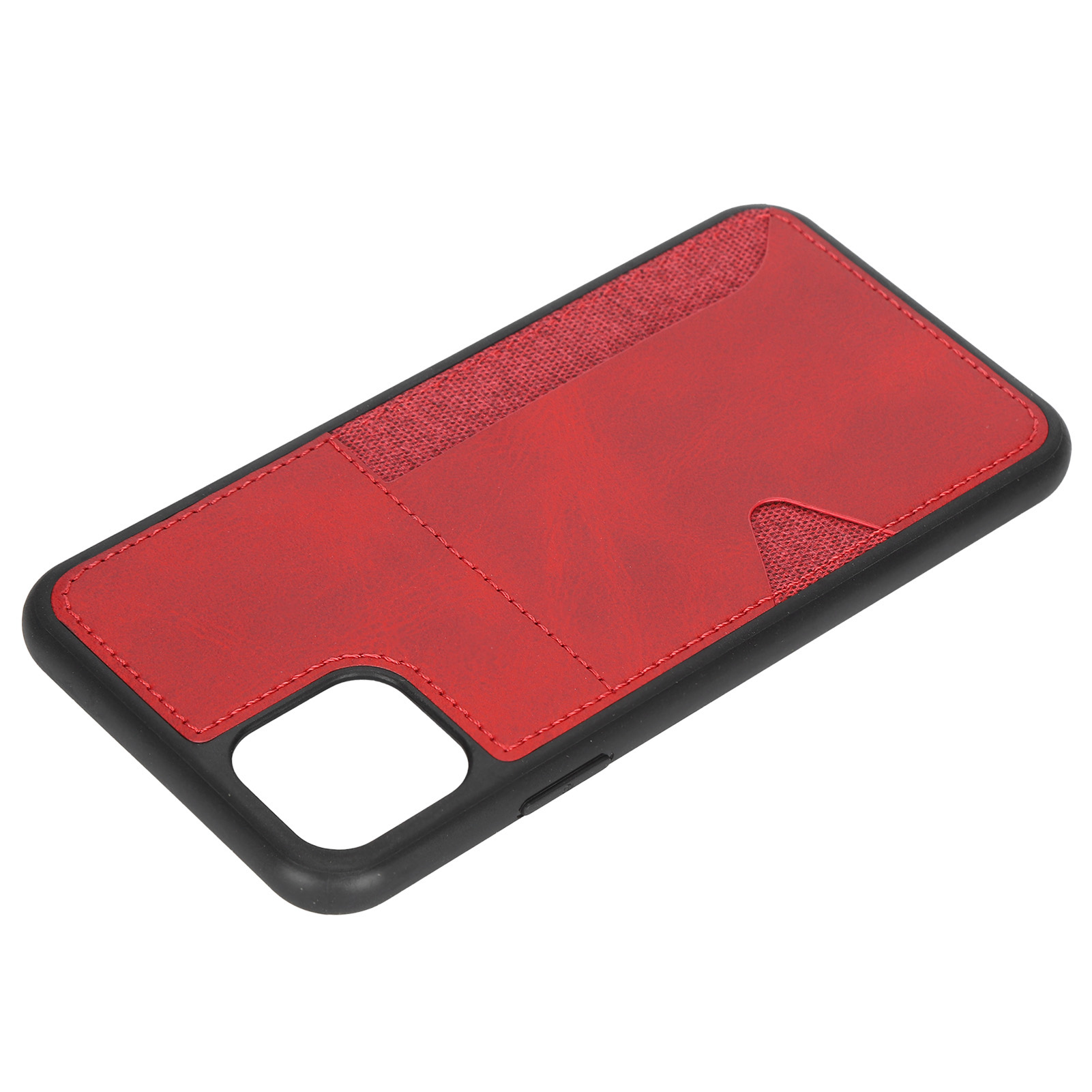 Ultradünne, Stoßfeste Schutzhülle Aus Pu/pc Mit Seitlichem Portemonnaie Für Iphone 11 Pro Max (rot)