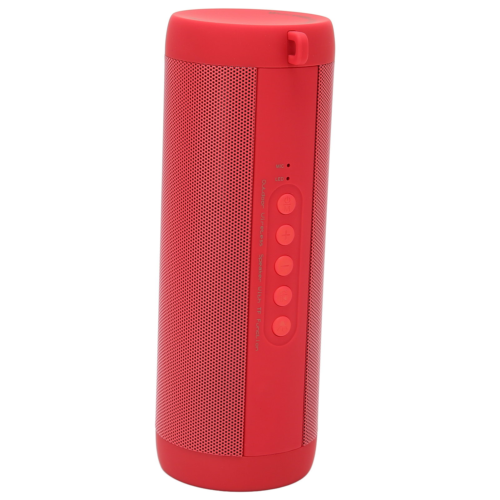 Stereo-bluetooth-lautsprecher Mit Geräuschunterdrückung, Wasserdicht Und Tragbar, Mit Eingebauter Taschenlampe Für Camping Und Zuhause (rot).