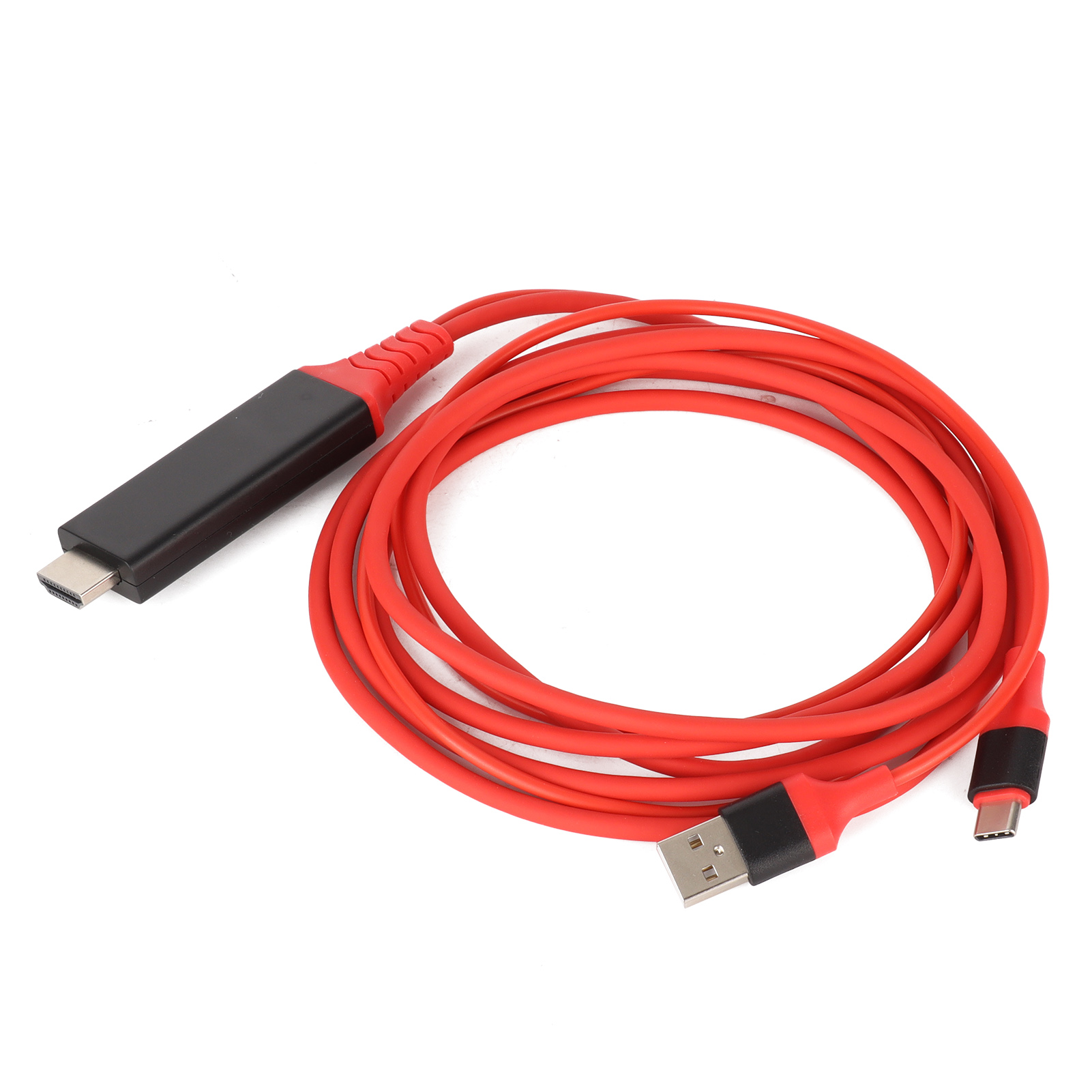 Usb 3.1 Typ-c Auf High-definition Multimedia Interface Adapterkabel, Ladekabel Für Telefon Und Fernseher (rot)