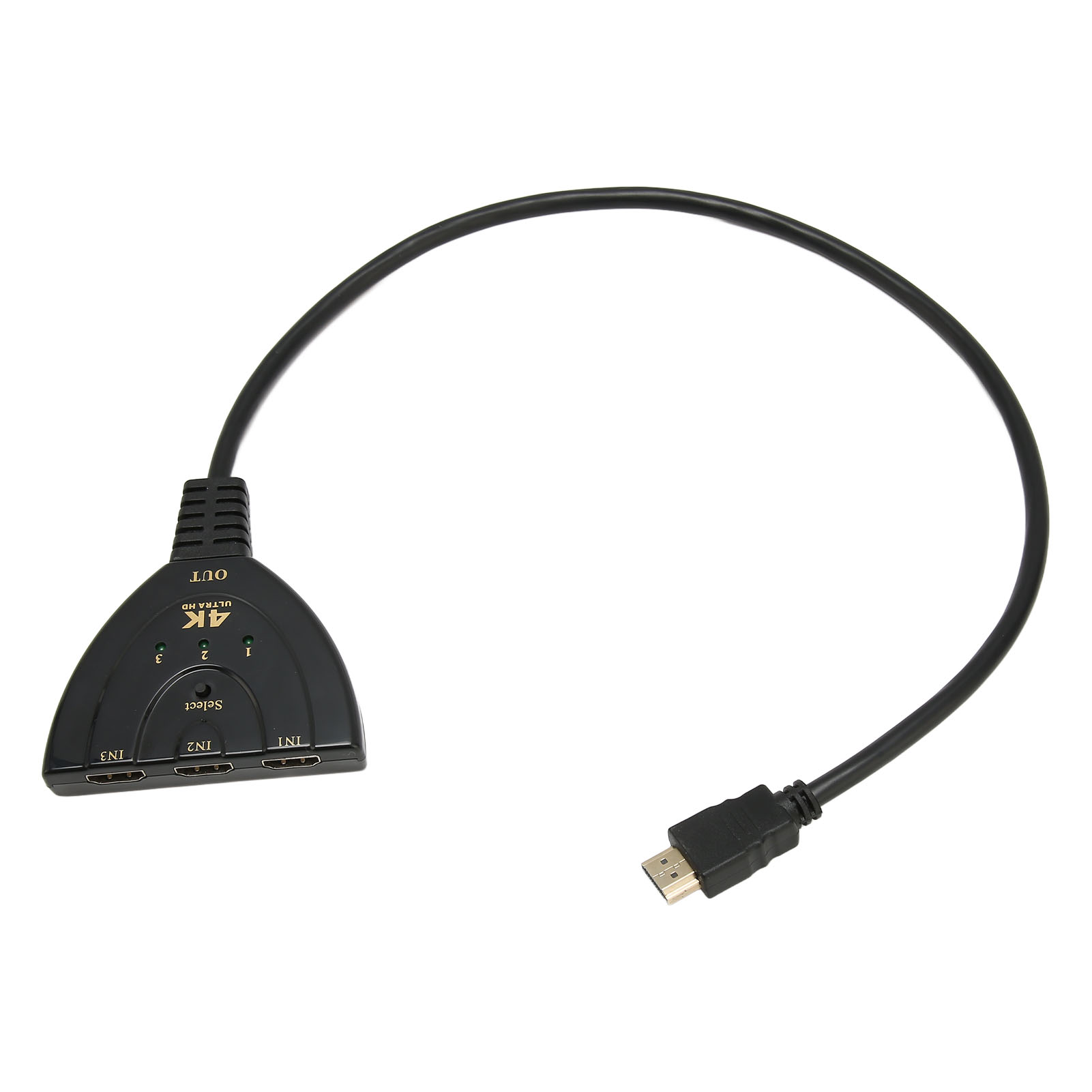 4k-hd-multimedia-schnittstellenschalter Mit 3 Eingängen Und 1 Ausgang, 3-port-hd-multimedia-schnittstellenauswahl-hub Für Xbox, Ps5, Hdtv Und Pc
