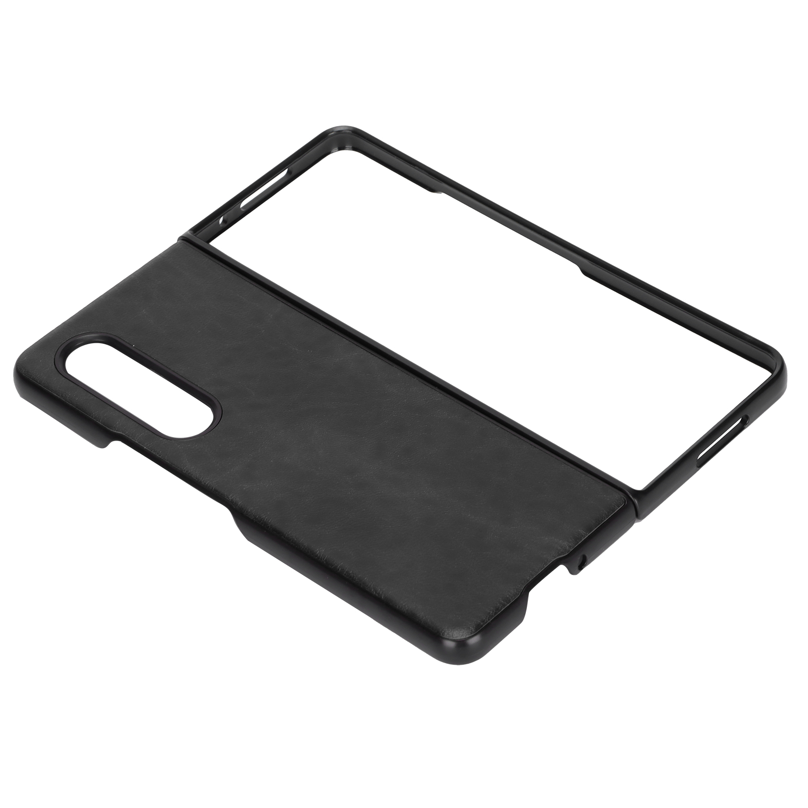 Stoßfeste Schutzhülle Aus Leder Für Das Samsung Galaxy Z Fold 3 Smartphone (schwarz)