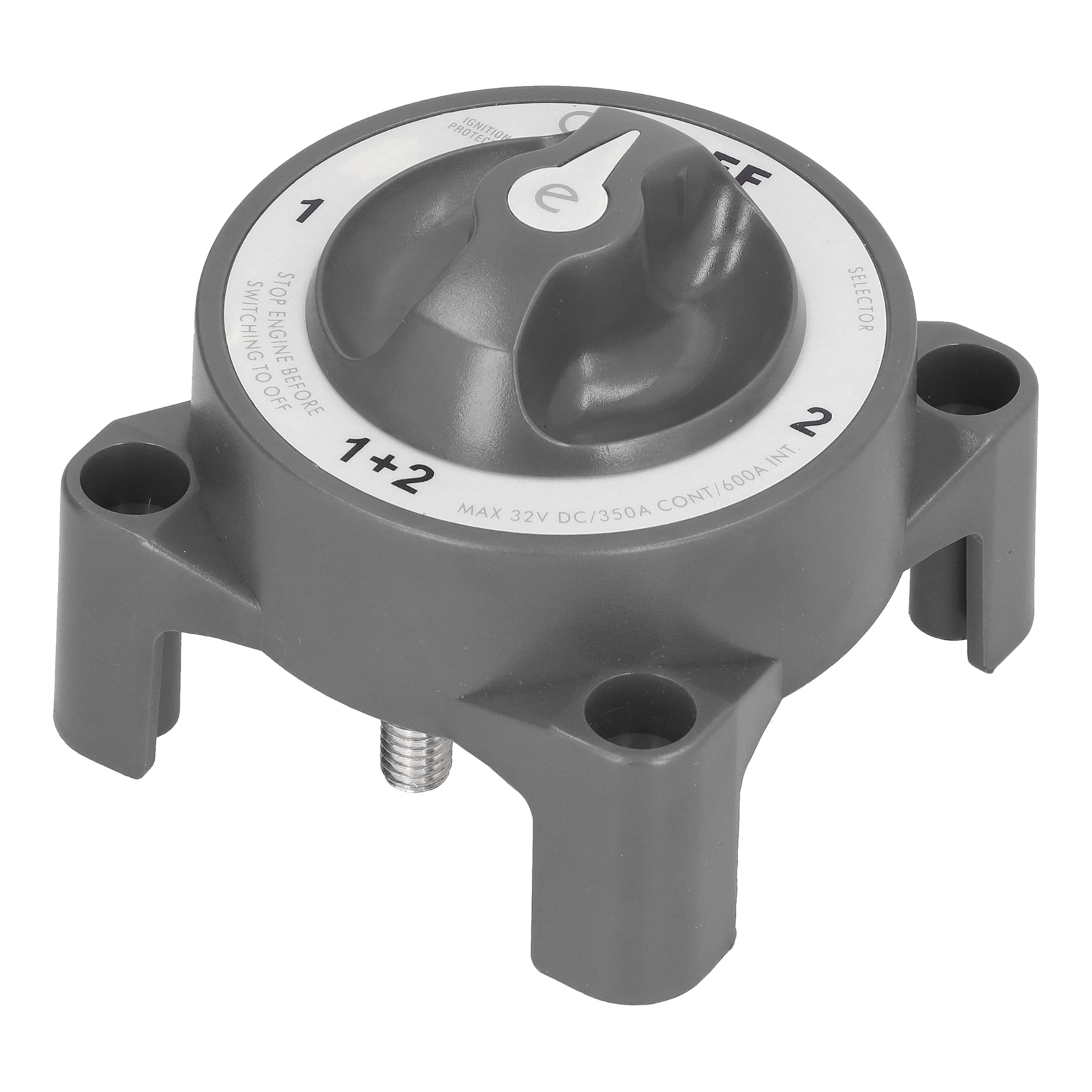 4-stufiger Batterieschalter, 3/8"-16-anschlüsse, Ip66 Wasserdicht, Für Wohnmobile, 32 V, 350 A, Schwarz