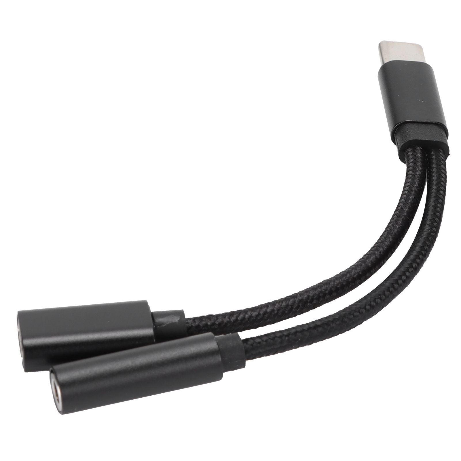 Usb-c-auf-3,5-mm-lade-audio-adapter Für Smartphones, 2-in-1-kopfhöreradapter Für Xiaomi/huawei (schwarz)