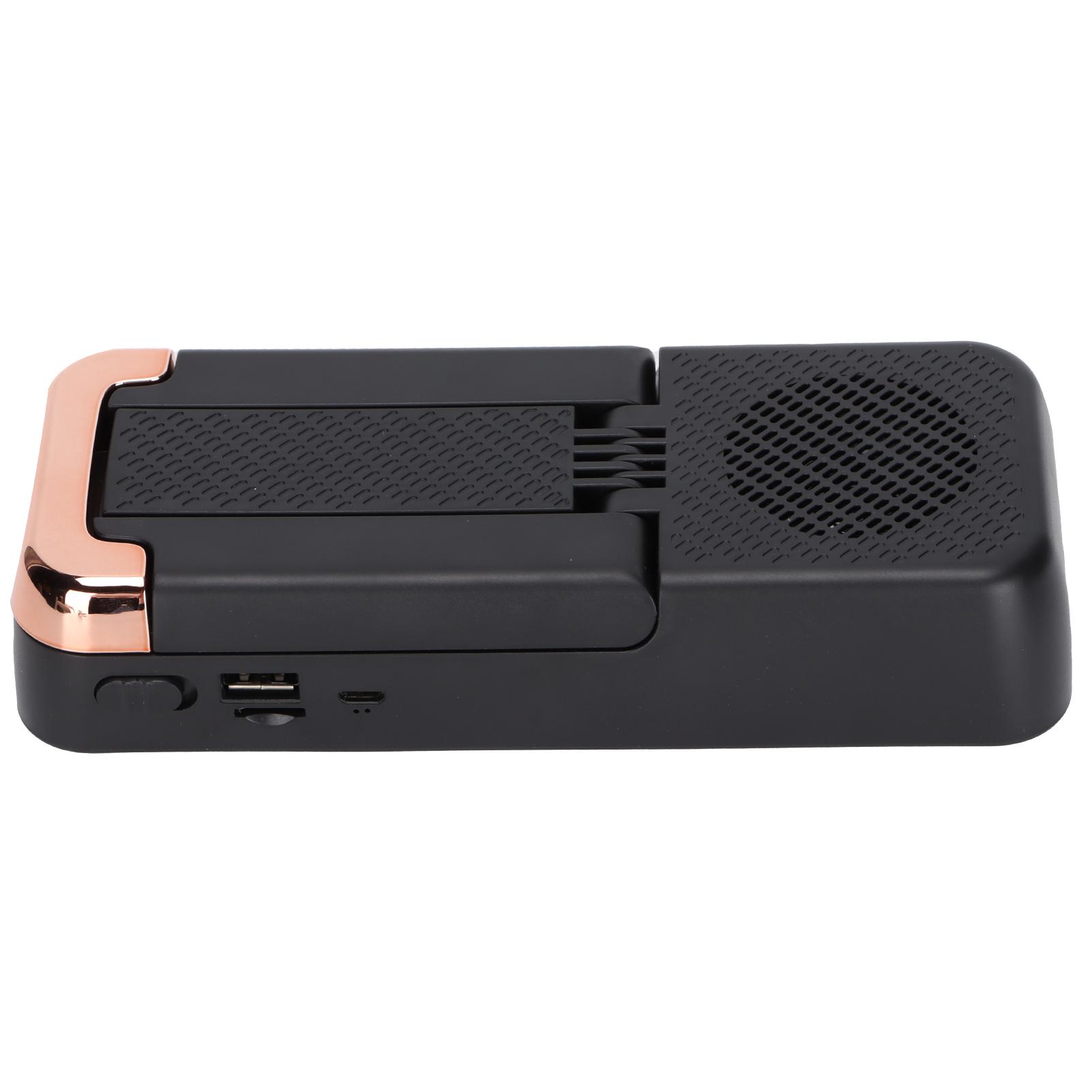 Leistungsstarker, Faltbarer, Tragbarer Handyhalter Mit Bluetooth-lautsprecher (schwarz)