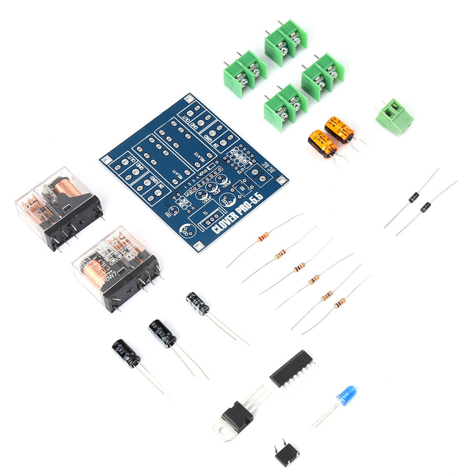 Diy-montagesatz Für Lautsprecherschutzmodul, 12-24v Ac Doppelrelais-spannungsregler
