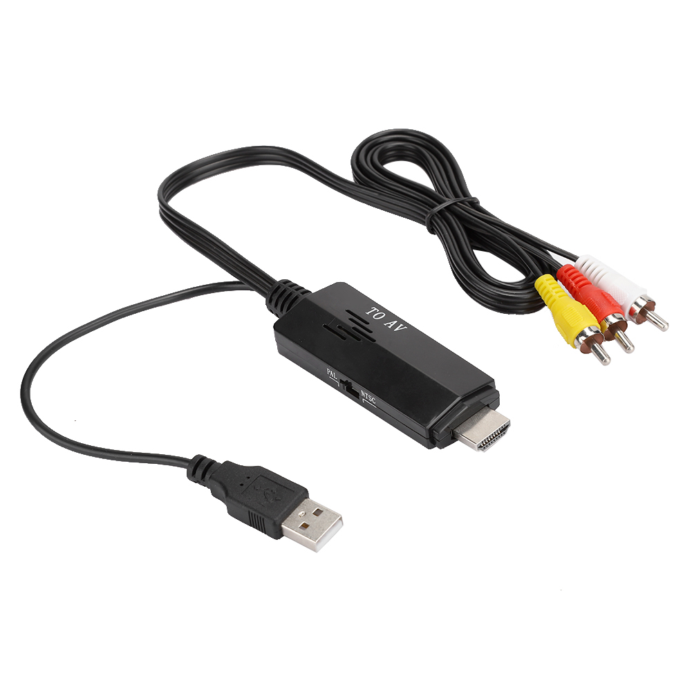 Hd-zu-av-konverterkabel Für Rca 480i/576i Stecker-zu-stecker Für Fernseher, Vhs Und Videorecorder