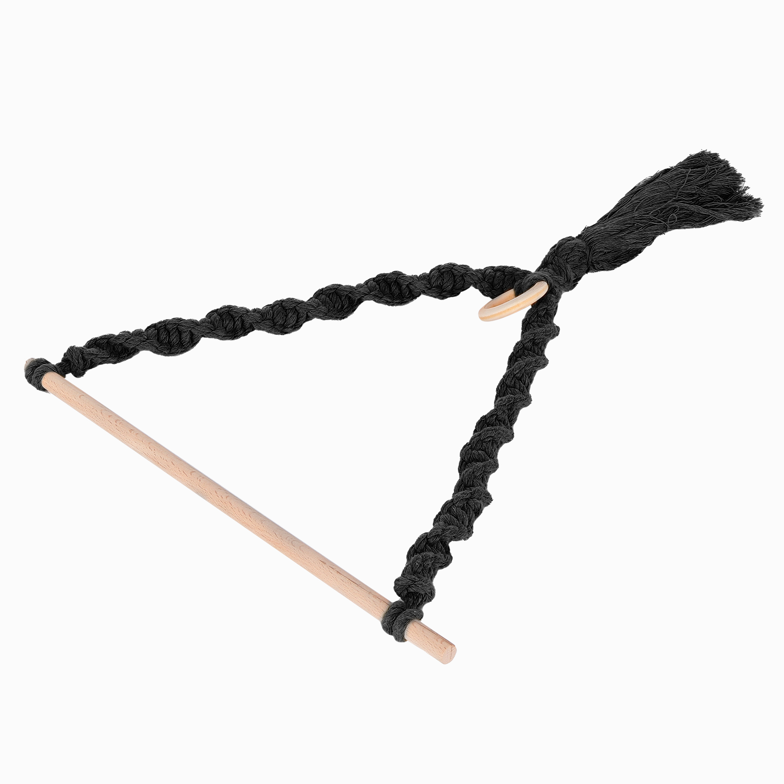 Papierhandtuchhalter Aus Gestricktem Stoff, Gefertigt Aus Hanfseil Mit Quaste, Zum Aufhängen Von Fotos Und Anderen Aufbewahrungsaccessoires (schwarz)
