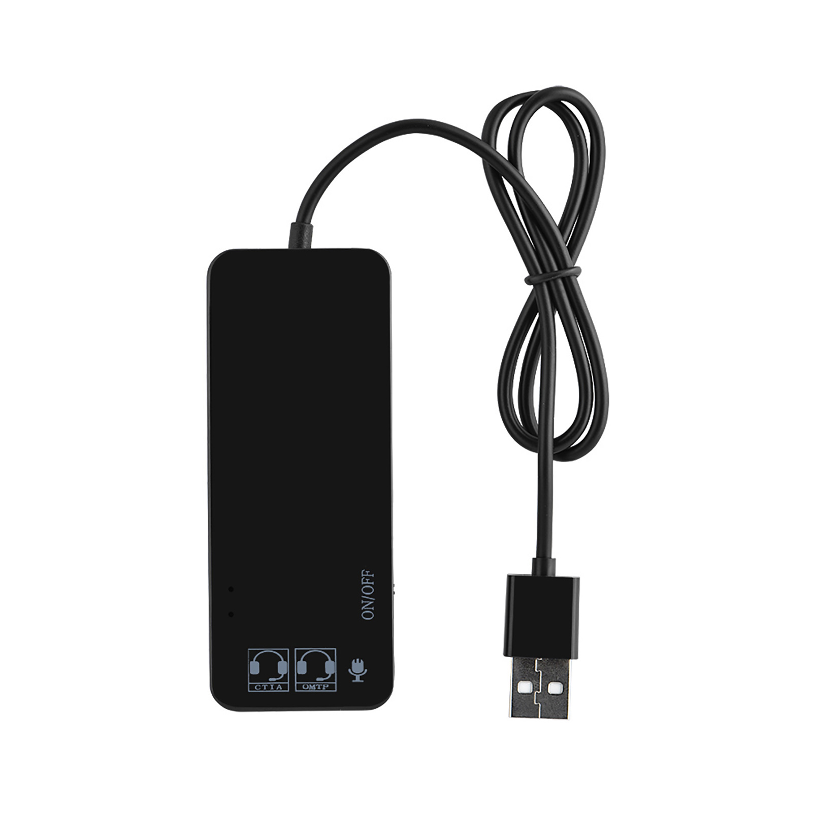 Usb 2.0 Auf 3 Usb 2.0 Port Hub + Kopfhörer-/mikrofonanschluss Mit 7.1-kanal-audio, Adapter Und Port-splitter, Schwarz