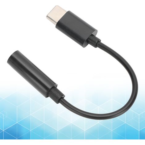 Usb-c Typ-c Auf 3,5-mm-aux-audio-kopfhöreradapter, Schwarzes Usb-kabel (schwarz)