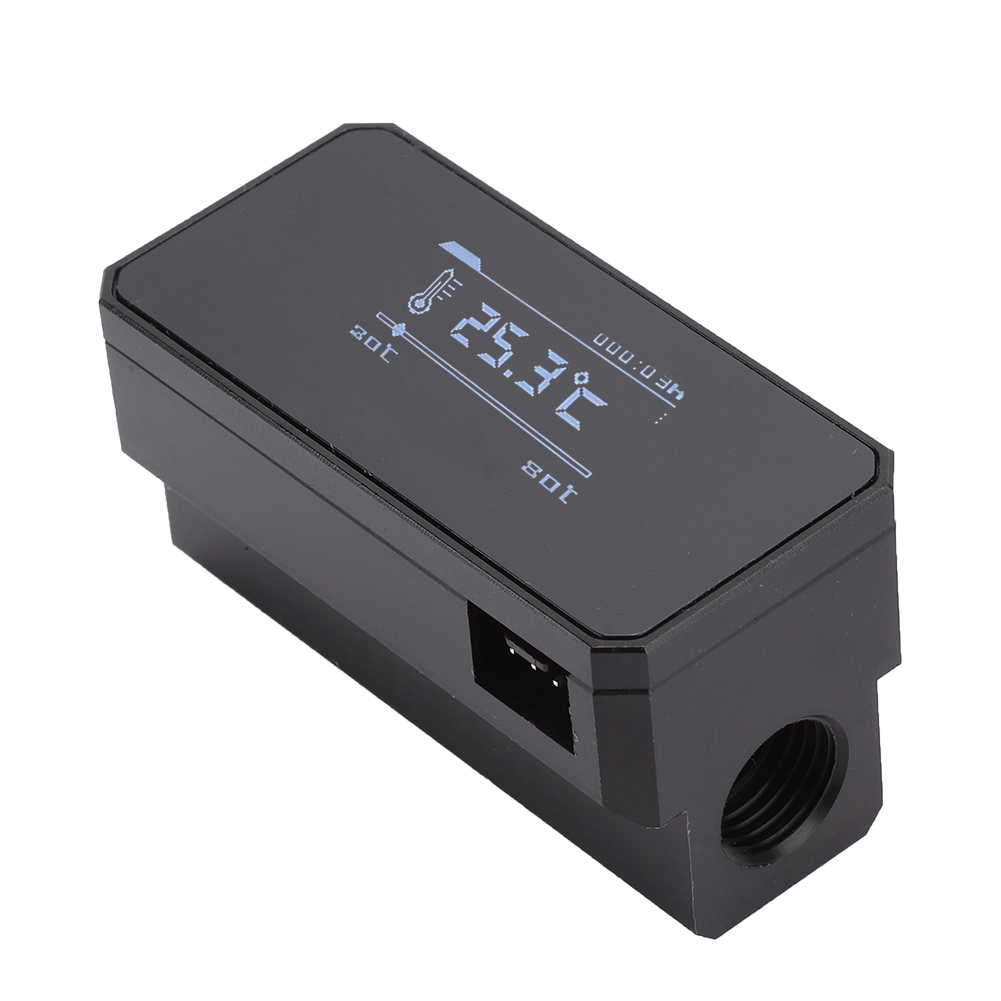 Intelligentes Wassertemperaturthermometer Mit Multimodaler Oled-anzeige (schwarz)