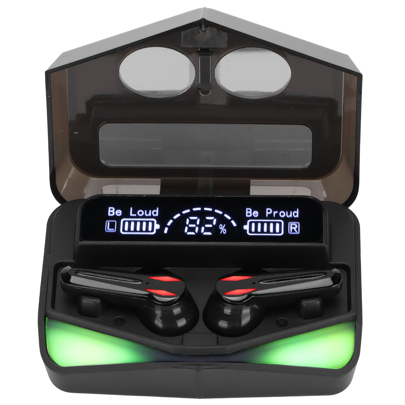 Kabellose Gaming-kopfhörer, Bluetooth 5.1 Stereo, Zwei Unabhängige Kabellose Headsets, Schwarz