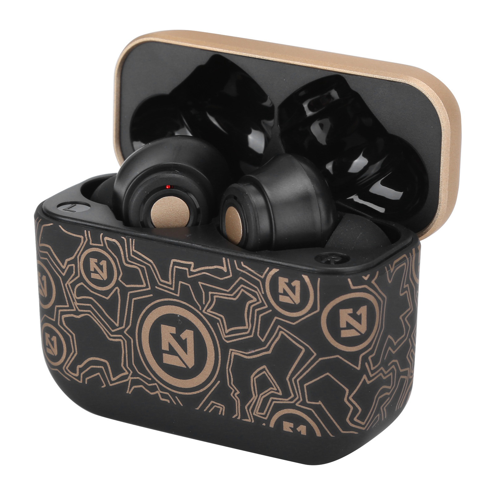 Ts100 Kabelloser Bluetooth 5.0 Kopfhörer, Schweißresistent, Hi-fi-stereo, Für Sport, Mit Mikrofon, Schwarz