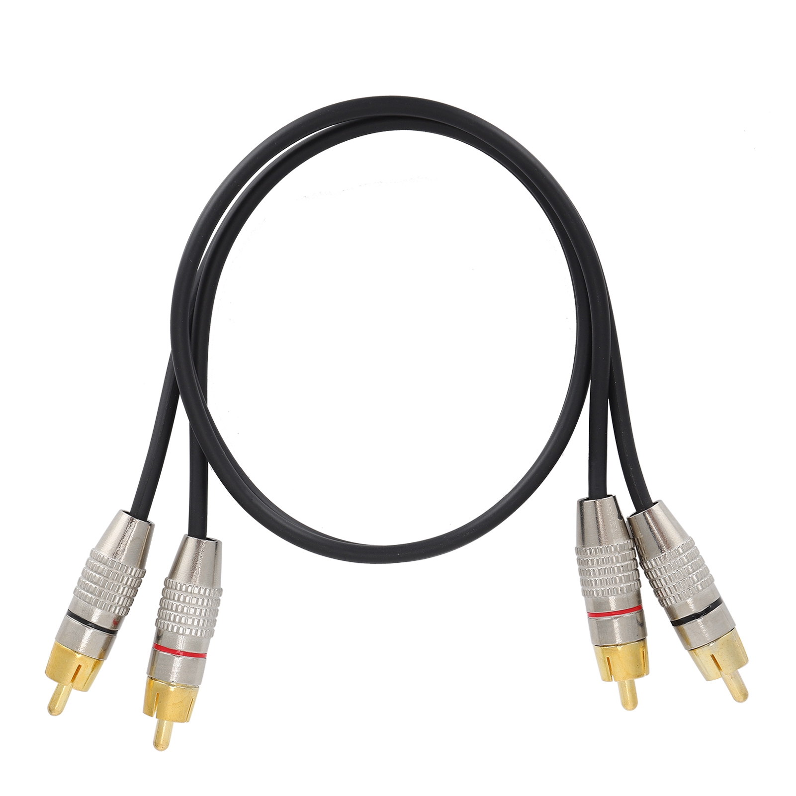 2 Rca-stecker Auf 2 Rca-stecker-audiokabel Mit Aluminiumlegierungsstecker Für Xbox 360, Schwarz, 3 M / 9,8 Ft