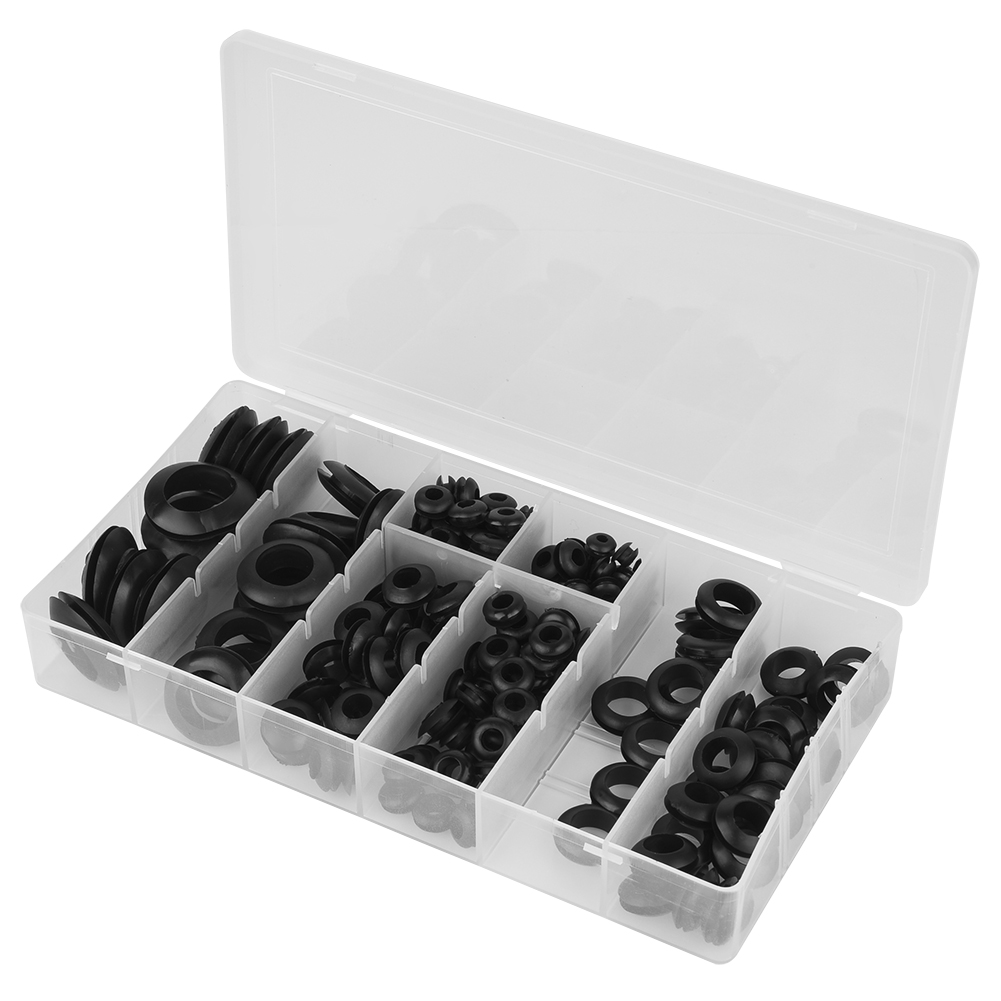 Packung Mit 200 Schwarzen O-ringen Aus Gummi In Verschiedenen Größen: 3/16", 1/8", 1/4", 5/16", 3/8", 1/2", 5/8" Und 3/4".