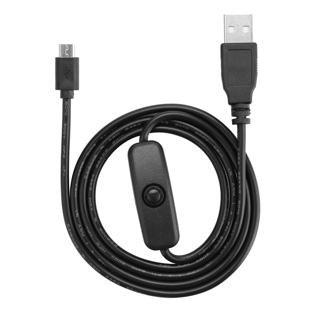 Micro-usb-ladekabel Mit Ein-/ausschalter Für Raspberry Pi 3 / 2 / B / B+ / A