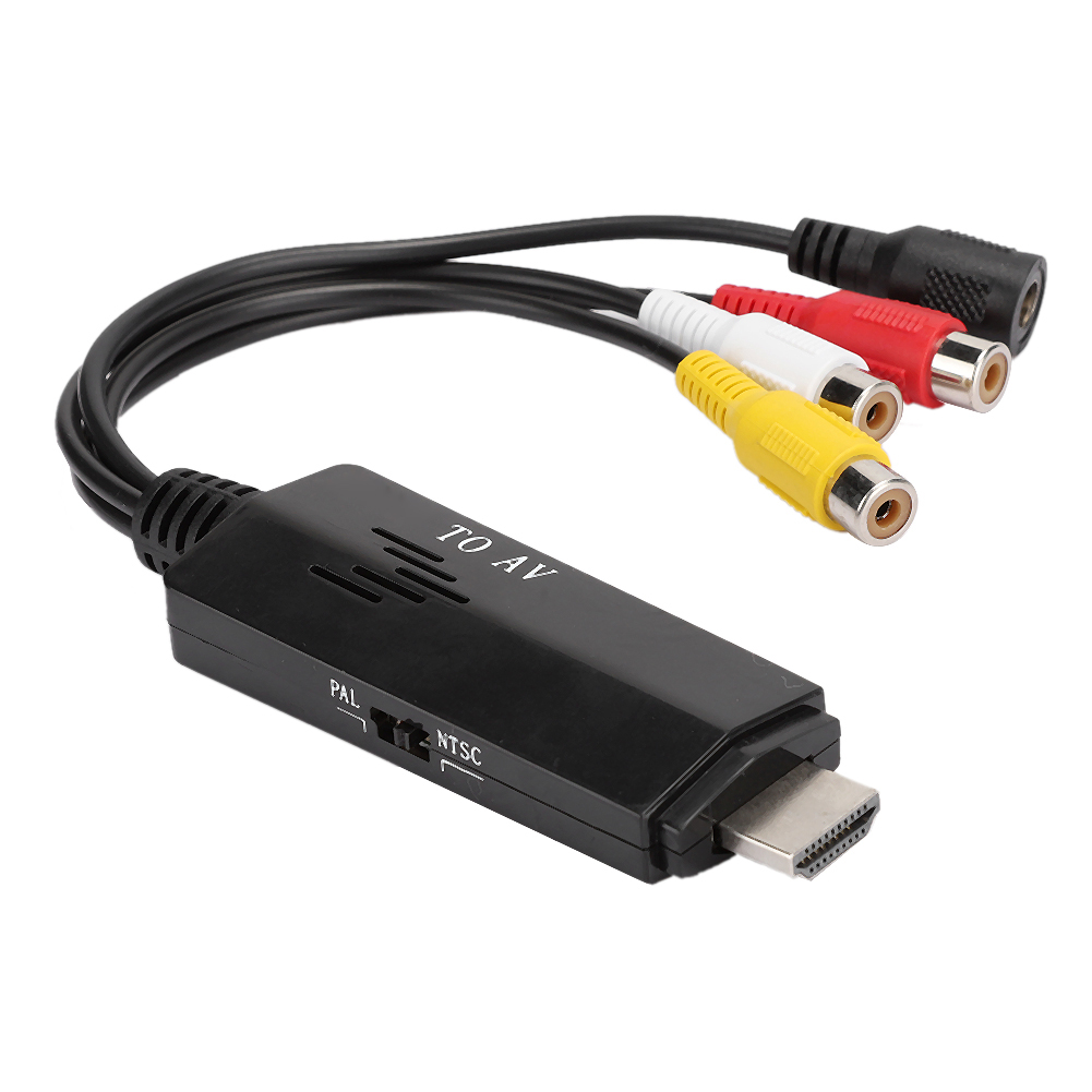 Hdmi-zu-av-hd-videokonverter-adapter, Stecker-zu-buchse-kabel Für Fernseher, Videorecorder, Dvd-recorder