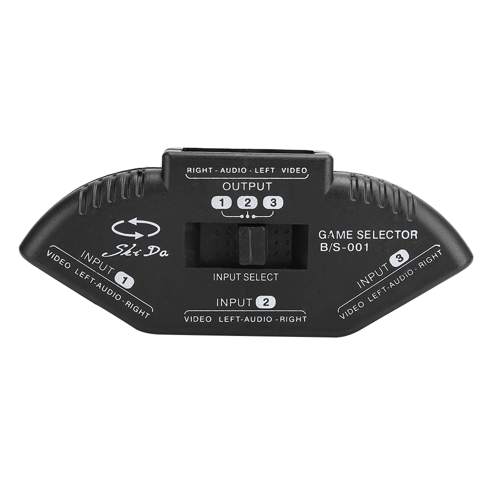 Rca-audio-/video-splitter, 3 Eingänge/1 Ausgang, Schwarz, Mit Av-kabel Für Dvd, Vcd Und Videorecorder (schwarz)