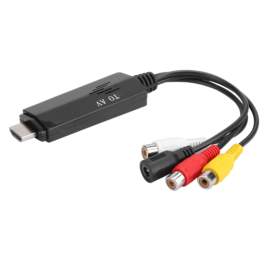 Hdmi-zu-av-rca-1080p-hd-konverterkabel (stecker-buchse) Für Fernseher, Videorecorder Und Dvd-player