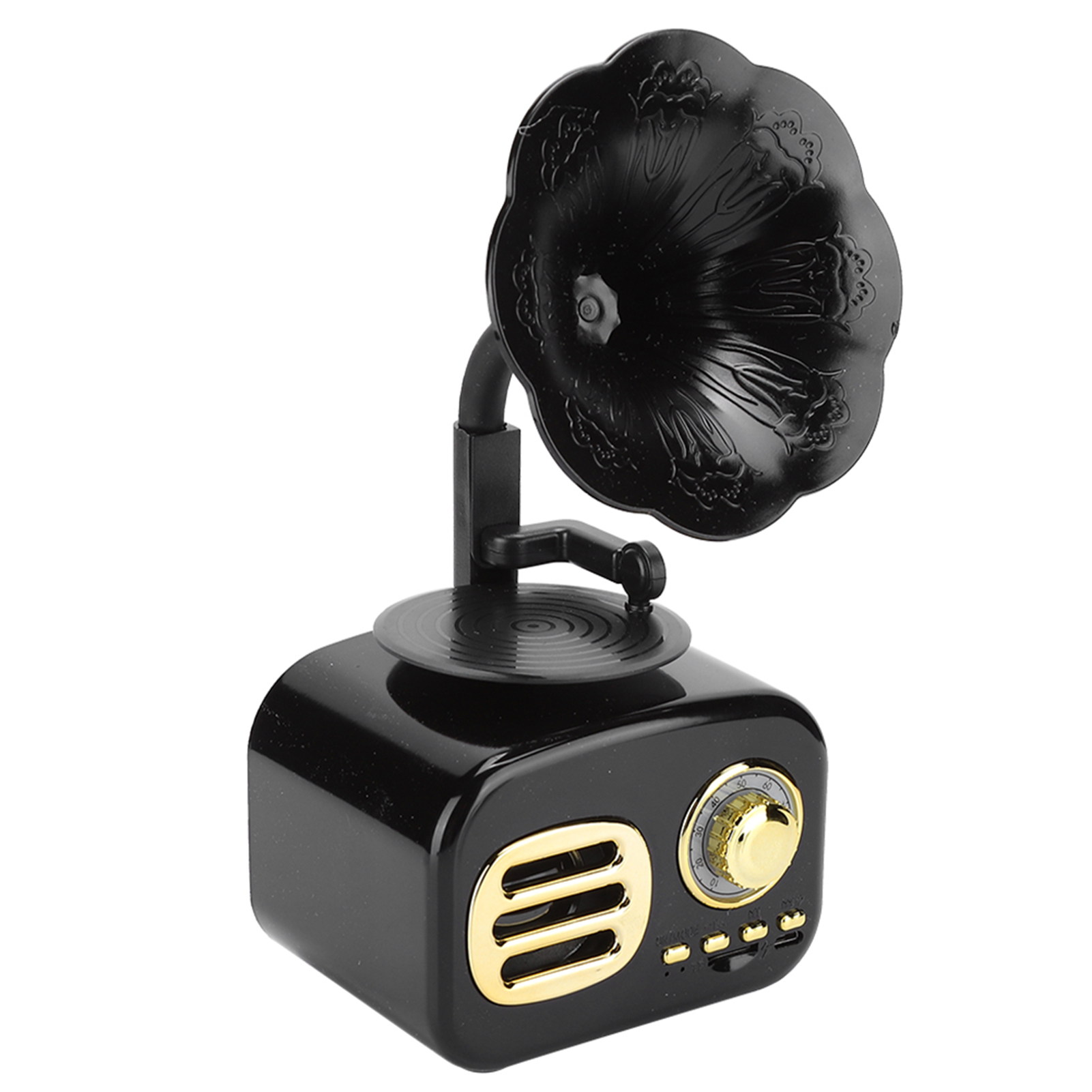 Mini-retro-bluetooth-lautsprecher, Tragbar Und Smart, Musikplayer Für Desktop- Und Laptop-computer, Schwarz