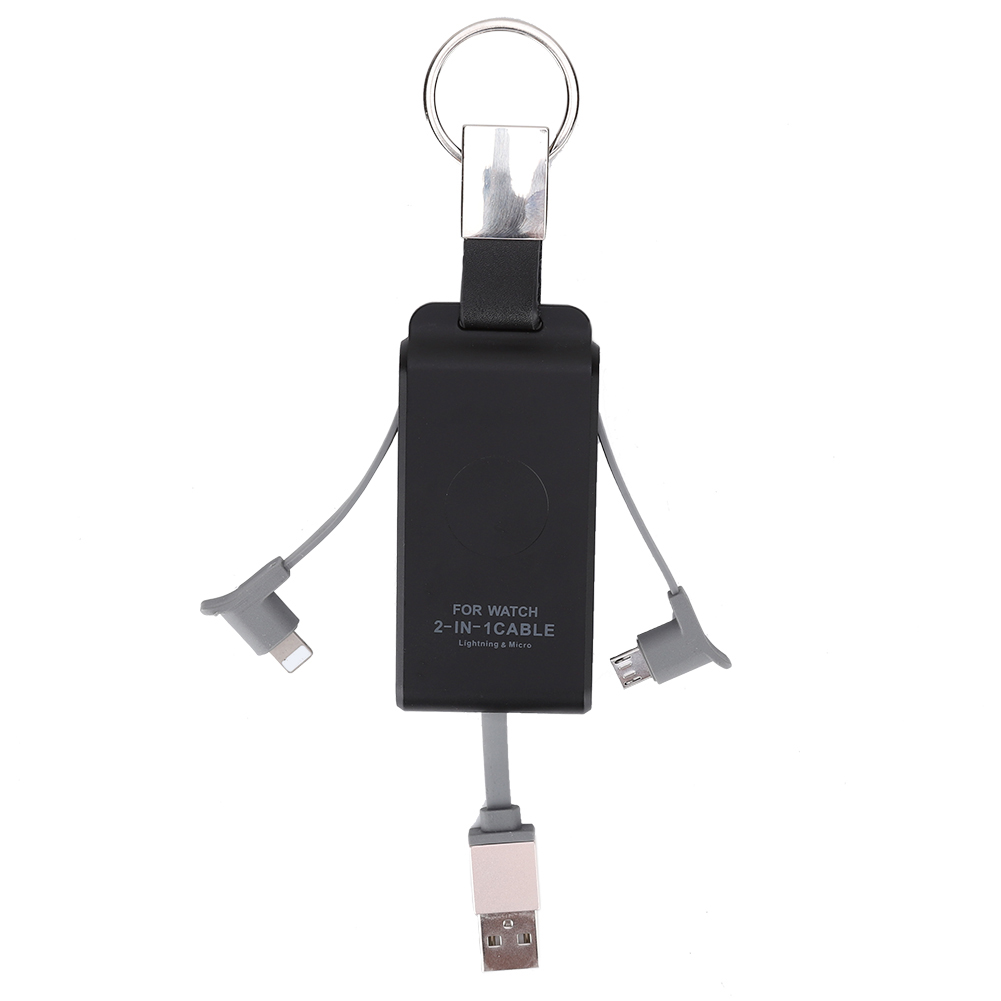 Tragbares Schnelllade-usb-kabel, Kompatibel Mit Iphones Und Android-smartwatches (schwarz)