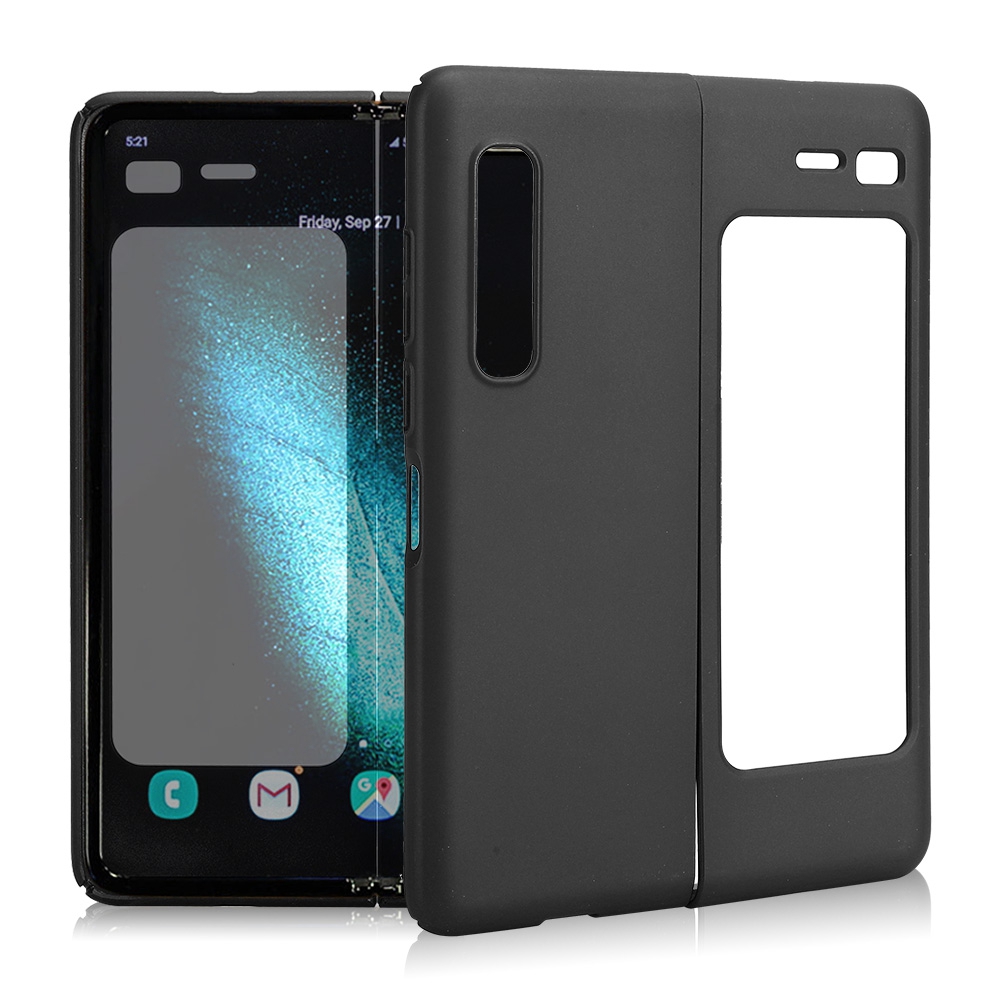 Luxuriöse, Faltbare Handyhülle Aus Hochwertigem, Robustem Kunststoff Mit Mattierter Oberfläche Für Samsung Galaxy – Elegantes Schwarz