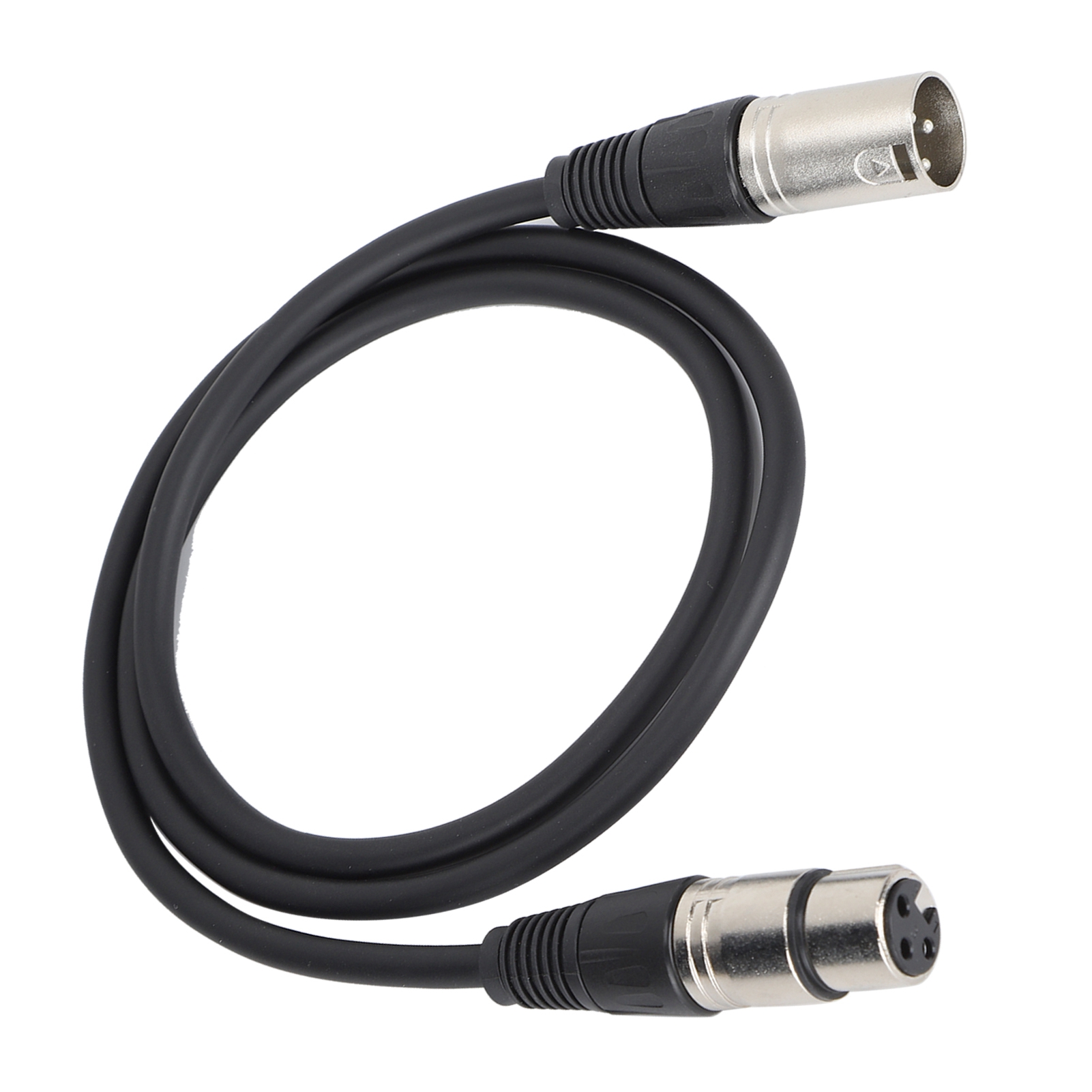 3-poliges Xlr-mikrofonkabel (stecker Auf Buchse, Symmetrisch) Für Studioaufnahmen Und Live-beschallung, Schwarz, 2 M / 6,6 Ft