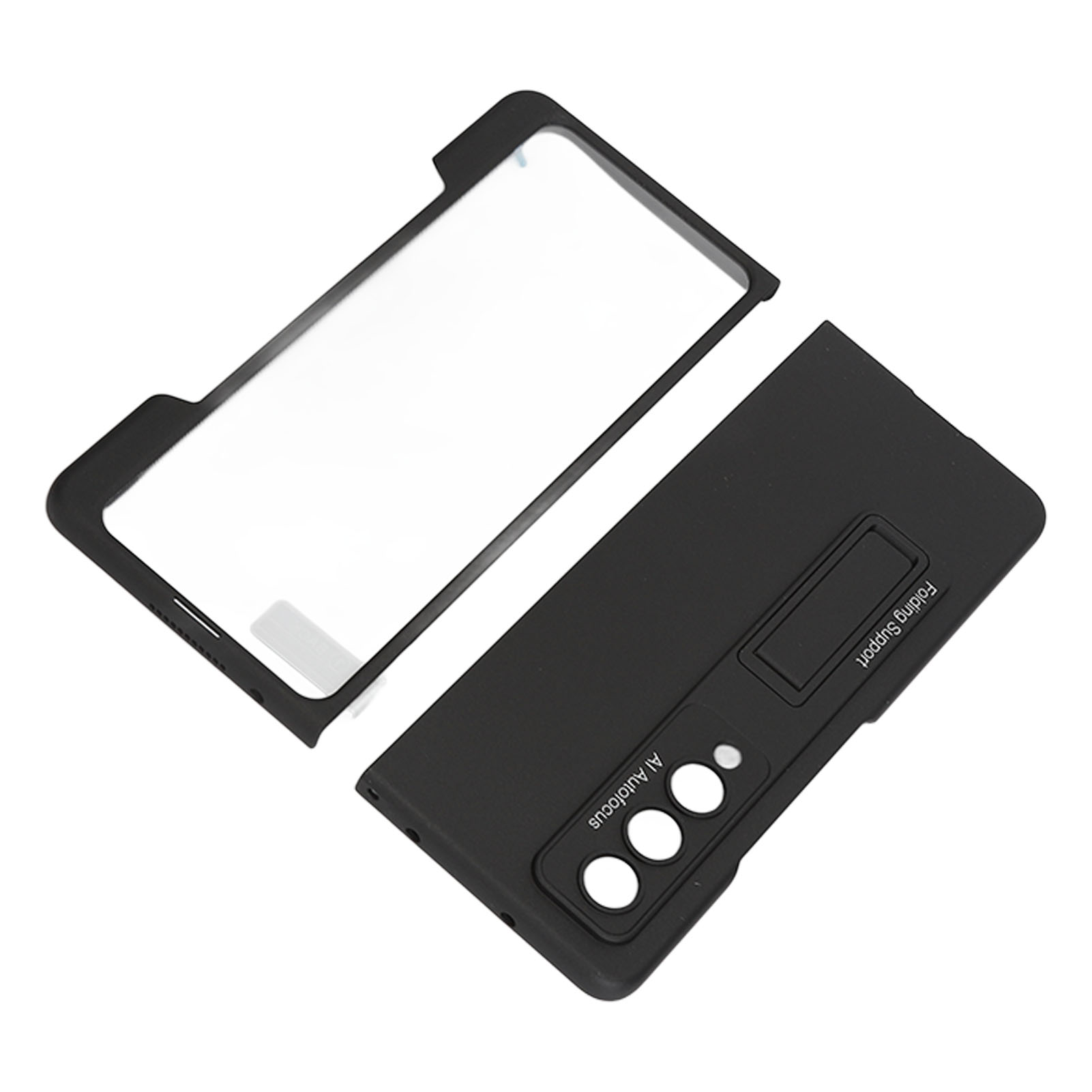Faltbare Schutzhülle Für Das Handy Mit Integriertem Stiftfach, Aus Schwarzem Polycarbonat, Für Das Z Fold 4.