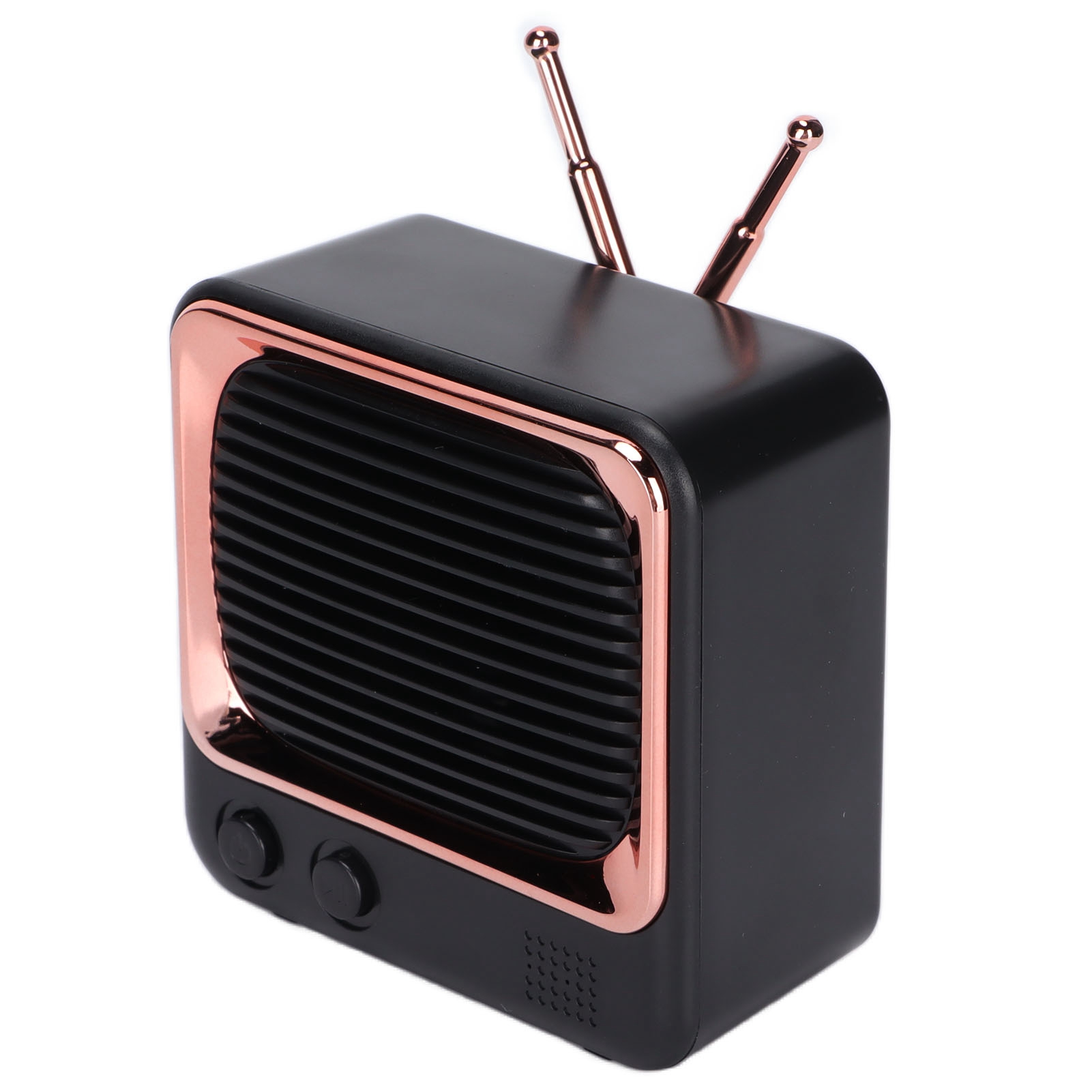 Leichter Und Tragbarer Kabelloser Bluetooth-lautsprecher In Tv-form, Klassischer Mini-lautsprecher, Schwarz