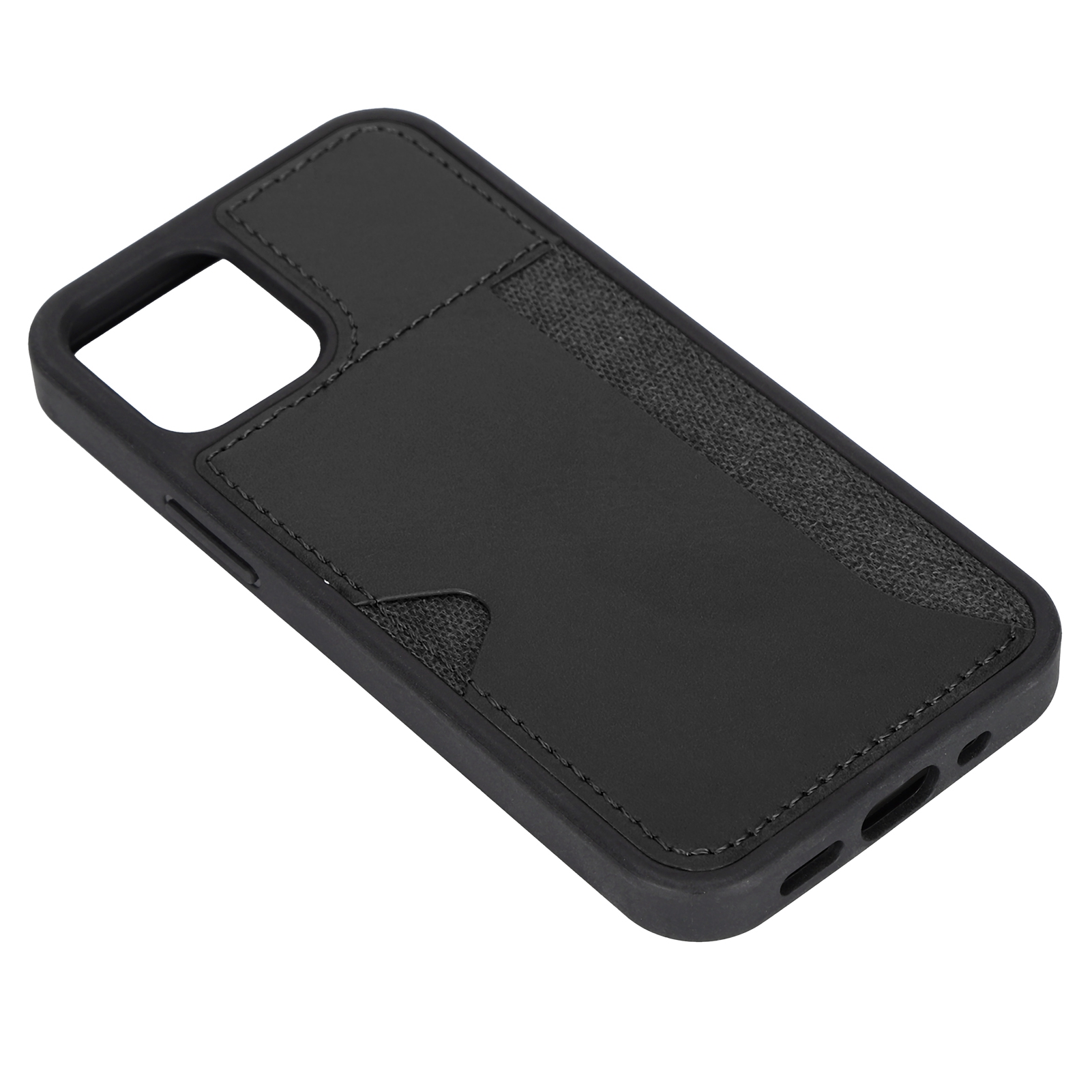 Ultradünne, Stoßfeste Schutzhülle Aus Pu/pc Mit Seitlichem Portemonnaie Für Iphone 12 Mini (schwarz)