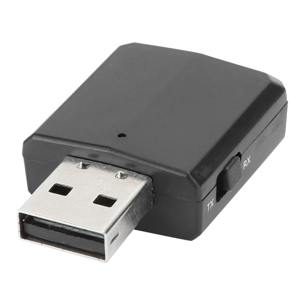 Schwarzer Kabelloser Bluetooth 5.0 Usb-adapter, Audioempfänger Und -sender Für Auto Und Fernseher