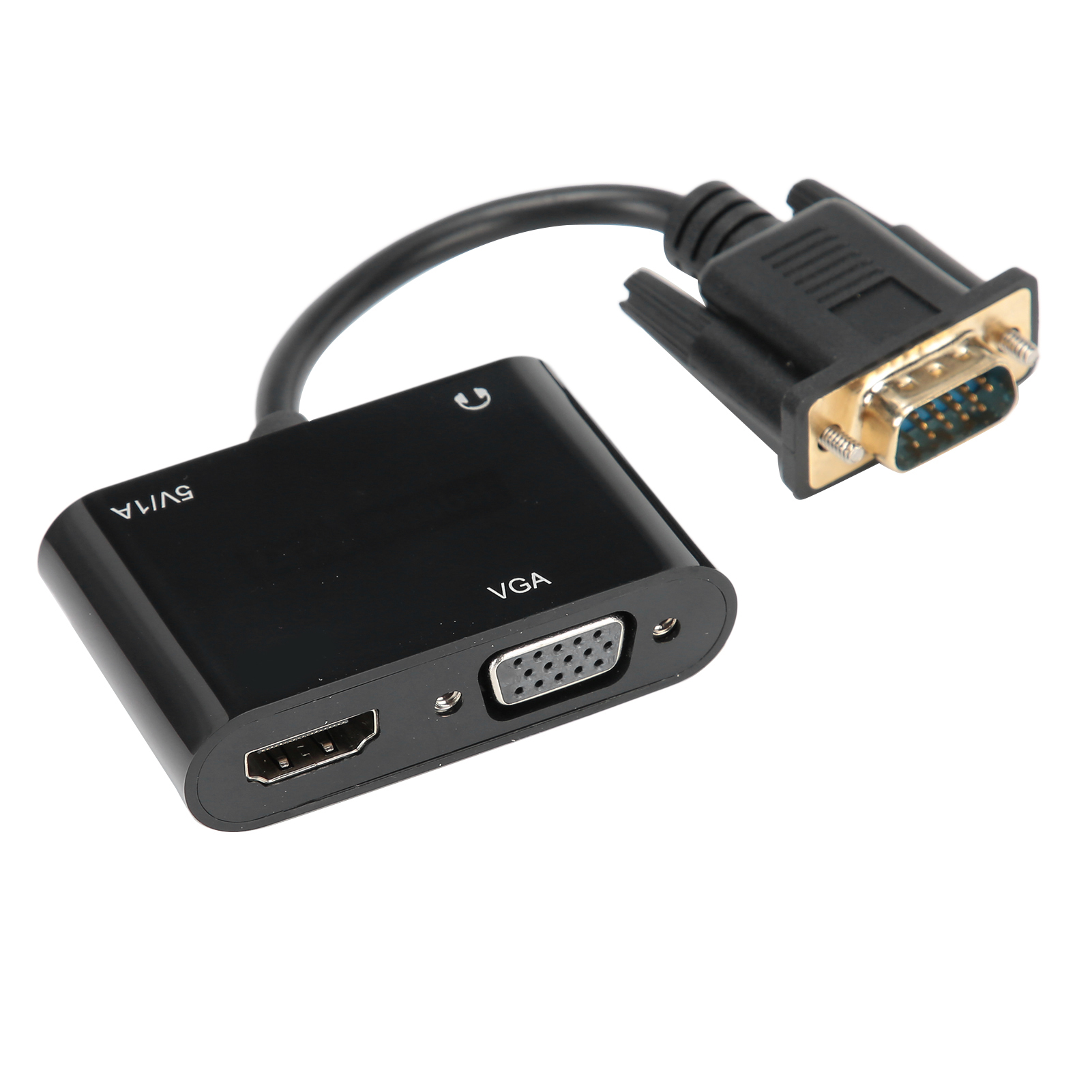 3-in-1 Vga-zu-hdmi-adapter, Stromwandler, Für Fernseher, Projektoren, Monitore Mit Audio, Für Laptops, Schwarz