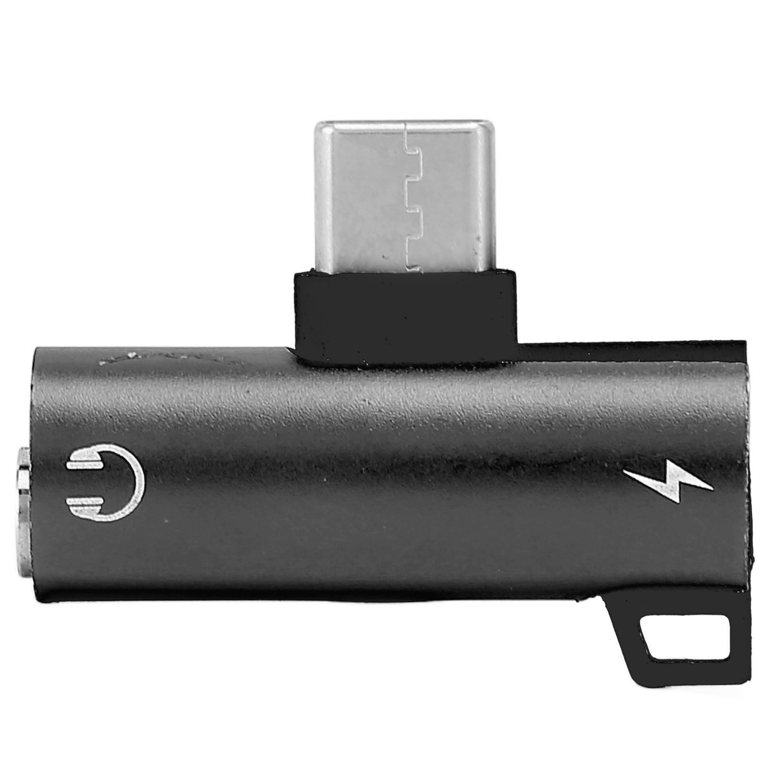 2-in-1 Usb-c Auf 3,5-mm-kopfhörer-ladeadapter Mit Hi-fi-audio Und Pd-schnellladefunktion (schwarz)