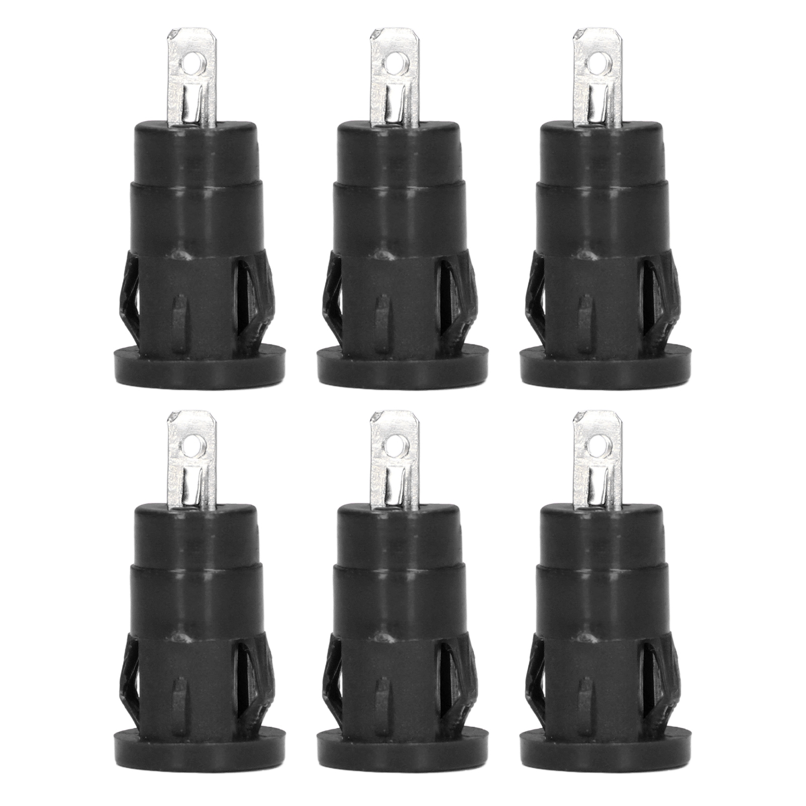Packung Mit 100 Stück 4-mm-bananenstecker-anschlussklemmen, Sicherheitsringklemmen, Vernickelte Kupferadapter, Schwarz