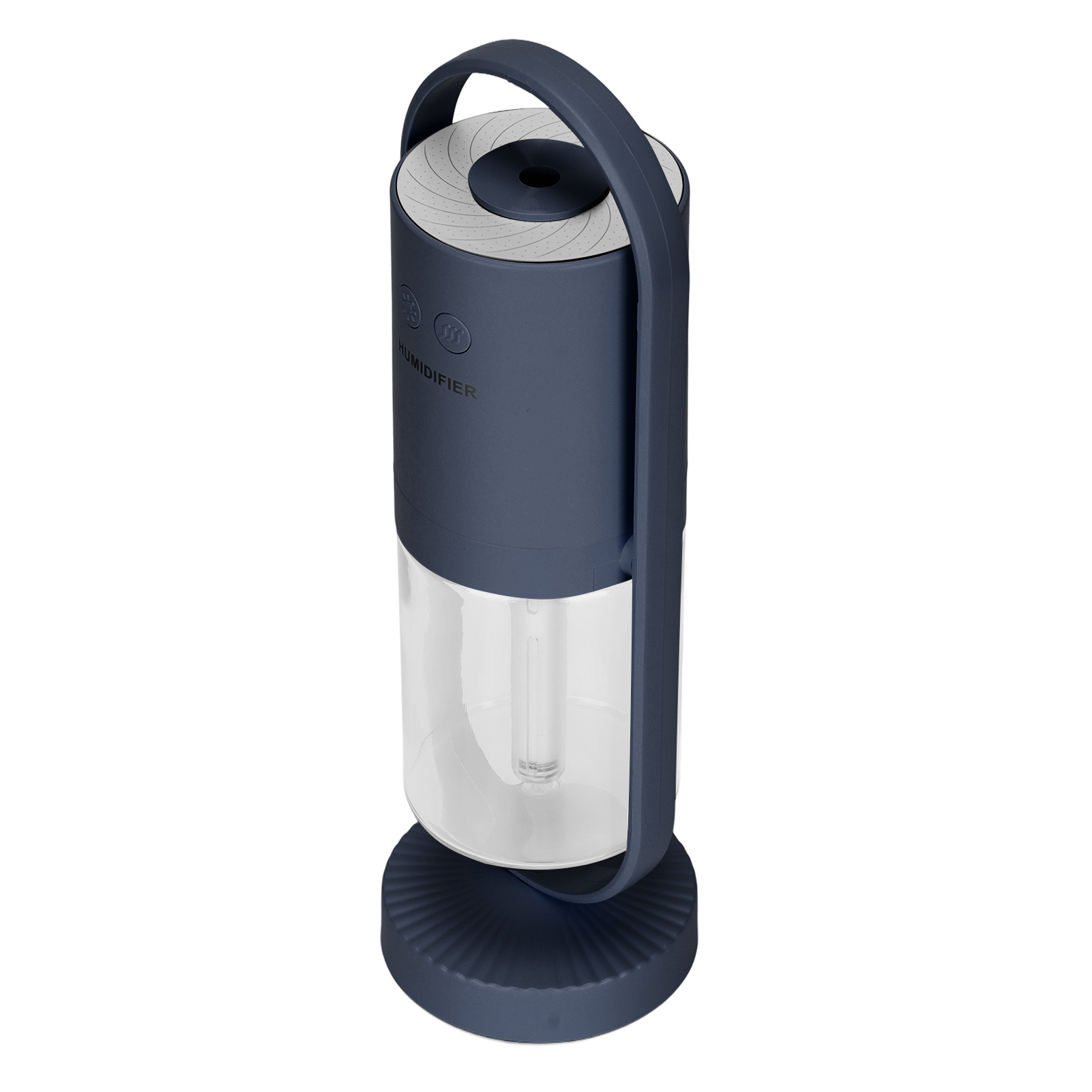 Tragbarer Mini-luftbefeuchter Mit 360°-drehung Und 2 Vernebelungsmodi, Ideal Für Auto, Zuhause, Büro Und Reisen. Dunkelblau.