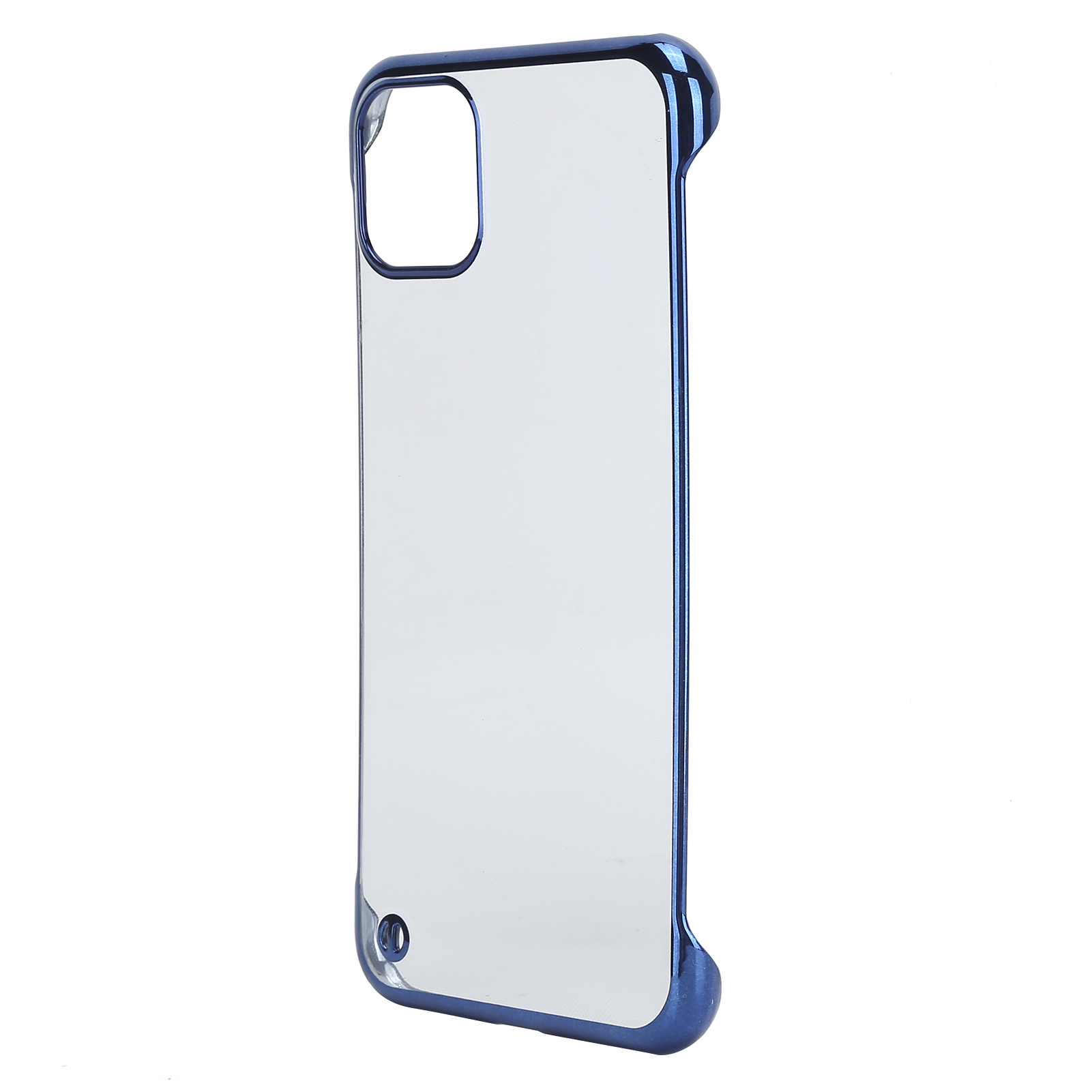 Hartschalenetui Aus Galvanisiertem Polycarbonat Für Iphone 11 Pro Max, Transparent Mit Halbseitiger Kante