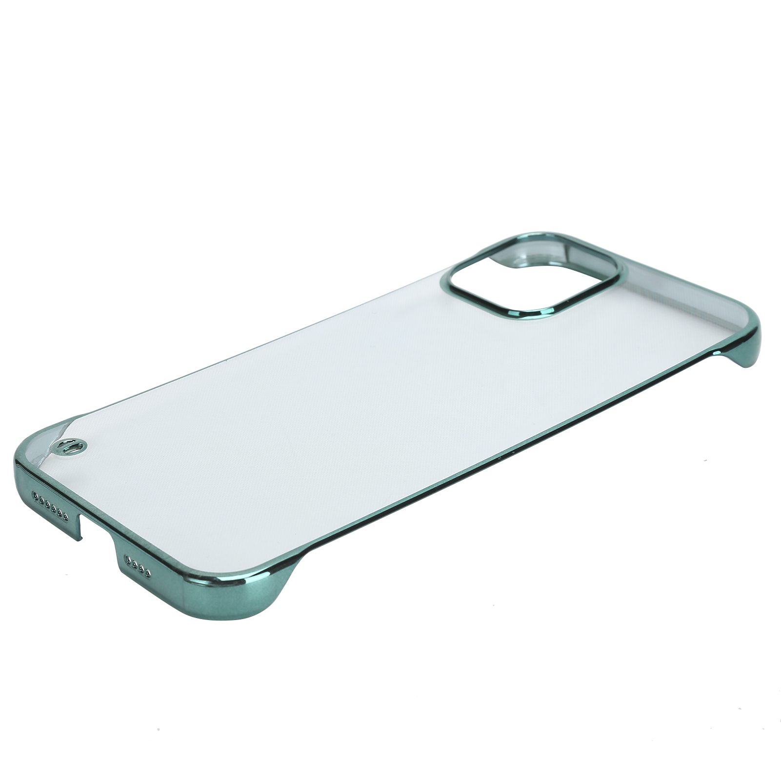 Hartschalenetui Aus Galvanisiertem Polycarbonat Für Iphone 12 Pro Max, Transparent Mit Halbseitiger Kante