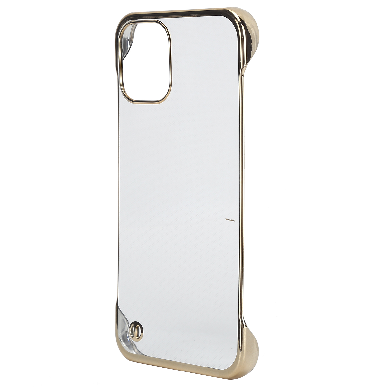 Harte, Galvanisierte Polycarbonat-handyhülle Für Iphone 12 Mini, Transparent Mit Halbseitigem Rand