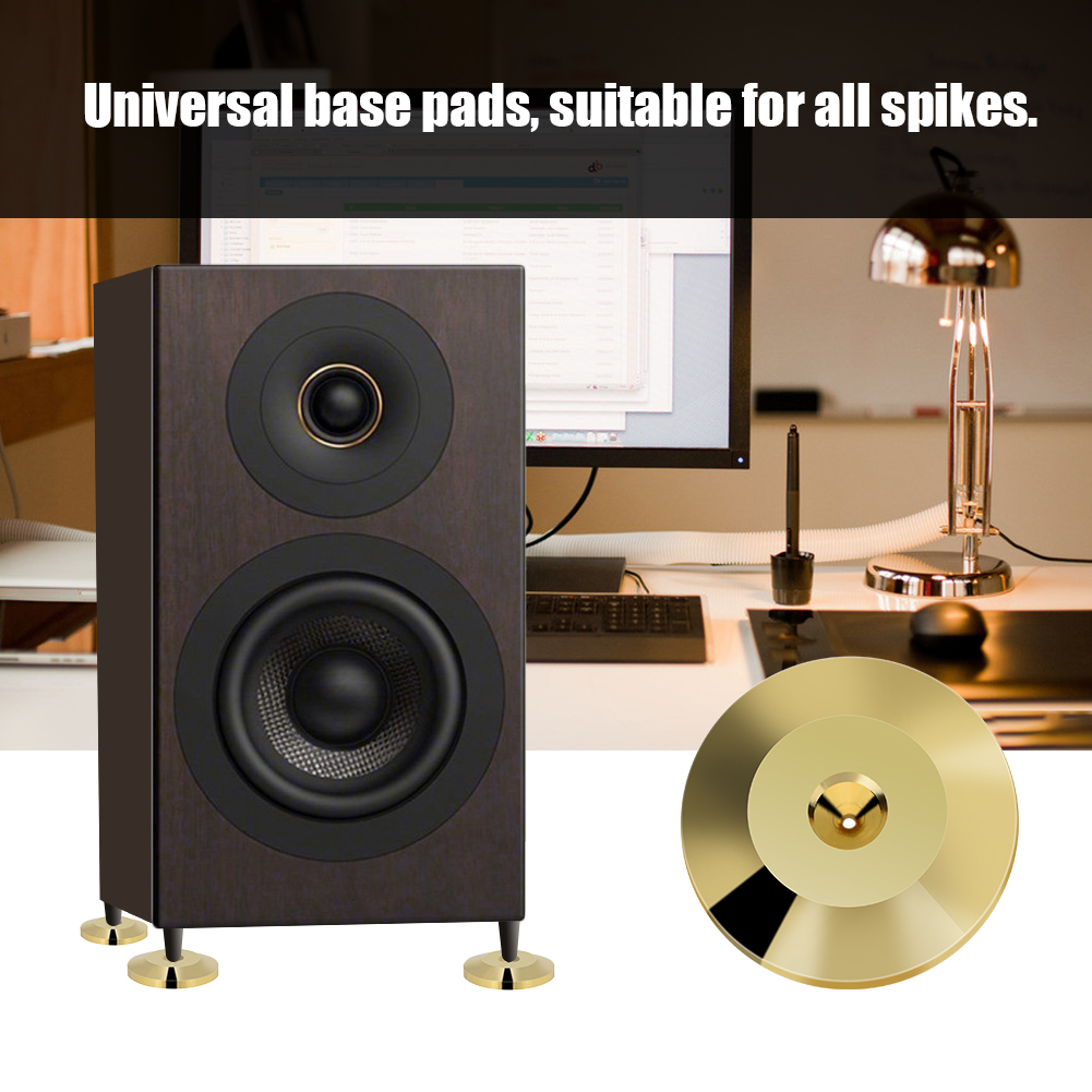 Set Mit 8 Universellen Stoßdämpfenden Kupferpads (25 X 4 Mm) Für Lautsprecher, Goldene Bodenscheiben