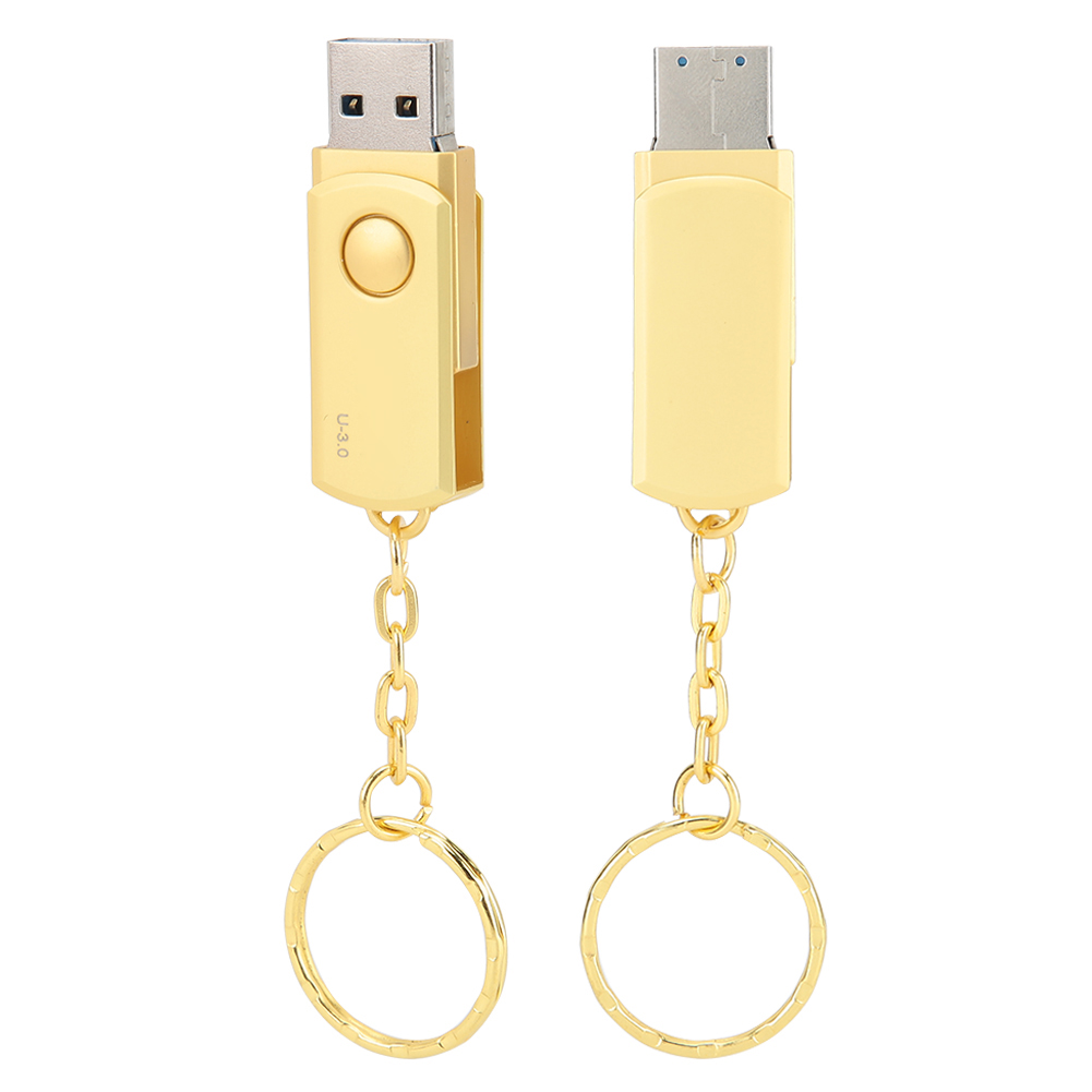 Vergoldeter, Drehbarer Usb-stick Aus Metall Mit Usb-anschluss Für Windows 98 / 2000 / Xp / Vista / 732 Gb