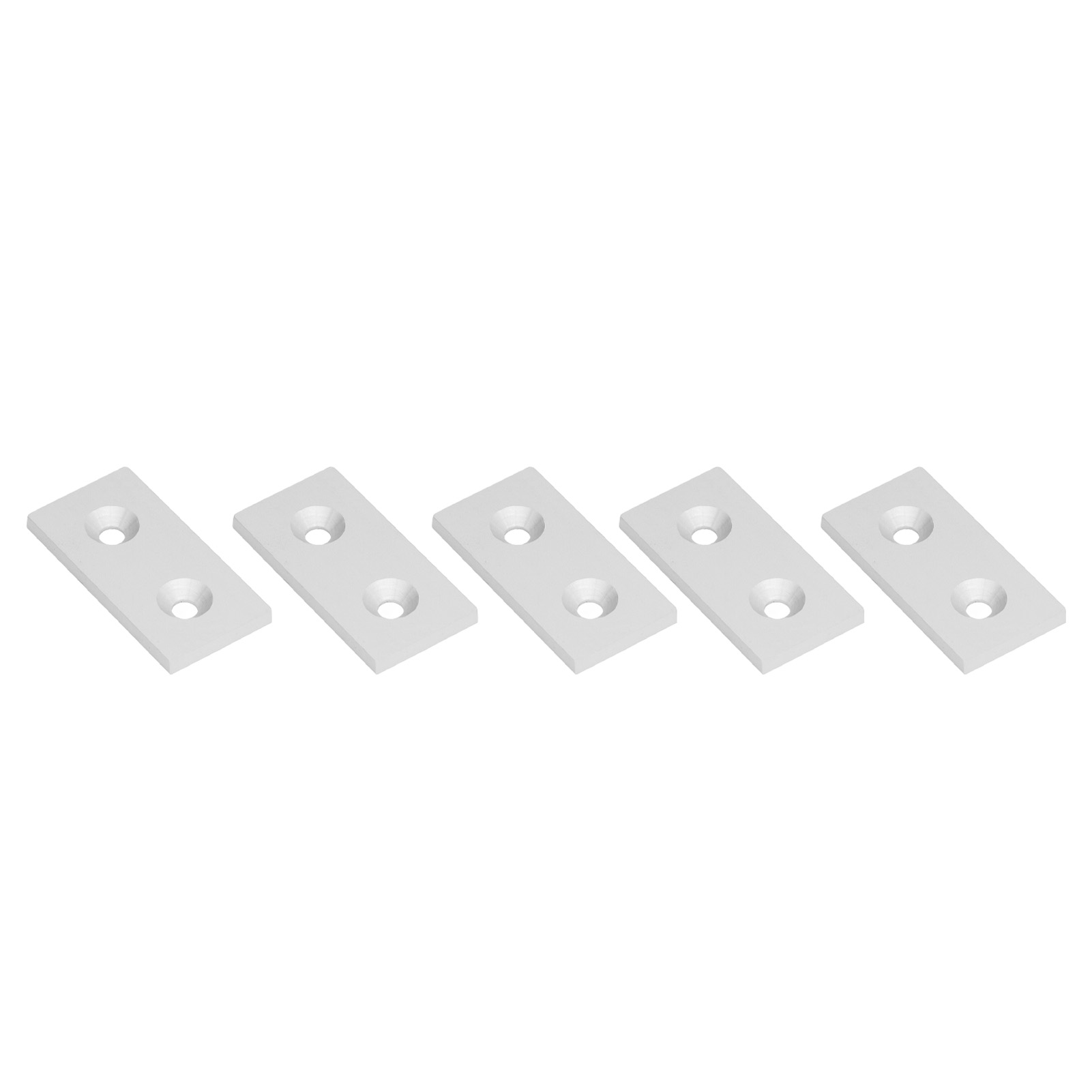 Aluminiumprofil-endkappen, Abdeckplatten Aus Metalllegierung Für Lineare Doppelloch-bewegungsteile Aus 4080, Silber