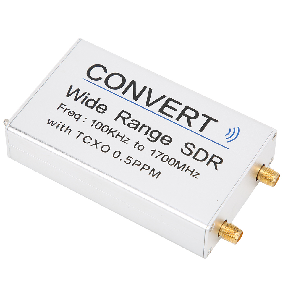Rtl-sdr-usb-empfänger Aus Silberfarbener Aluminiumlegierung, 100 Khz–1,7 Ghz Uv-hf, Mit Antenne