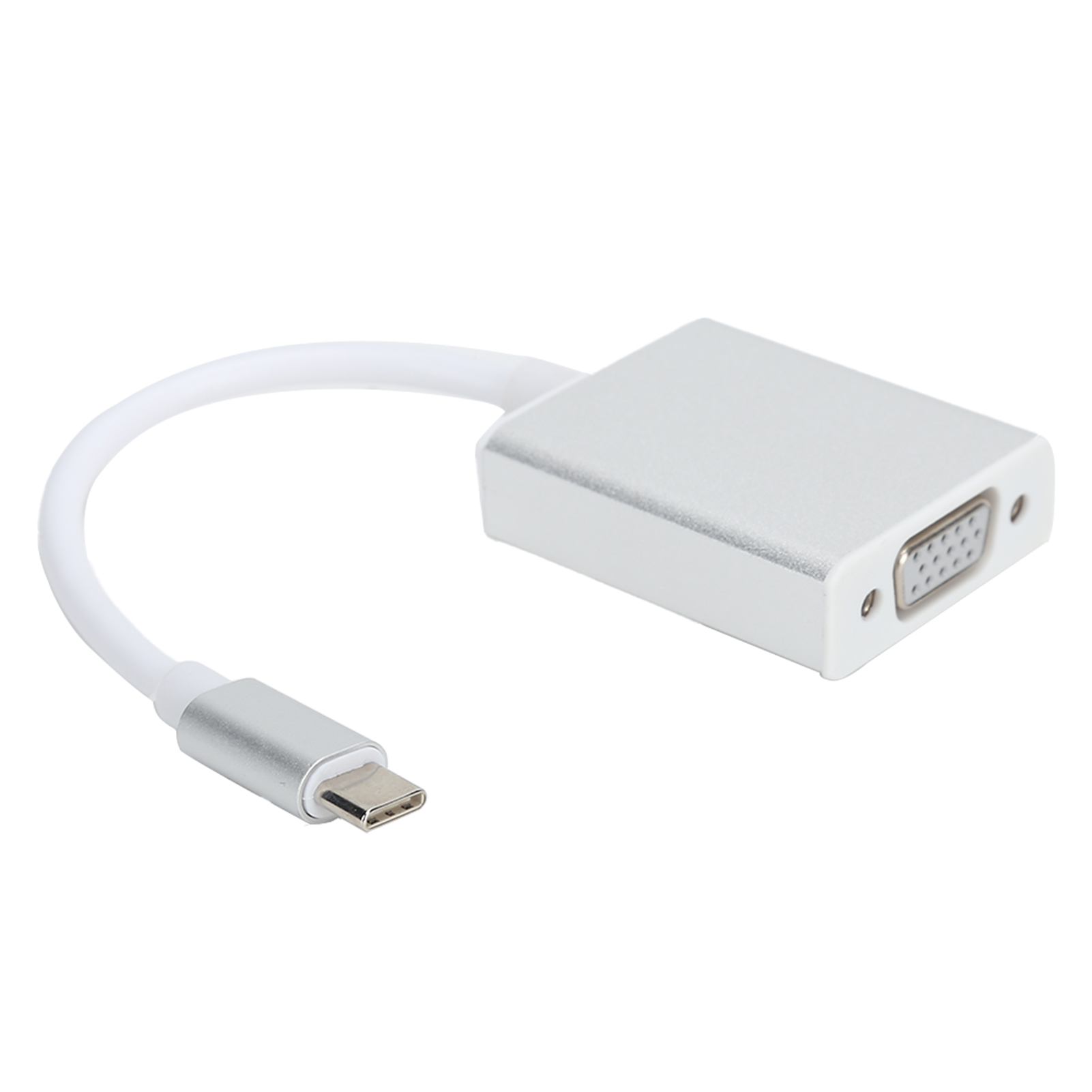 Kompakter Silberner Usb-c-auf-vga-adapter, Stecker-auf-buchse-konverter, Kompatibel Mit Os X